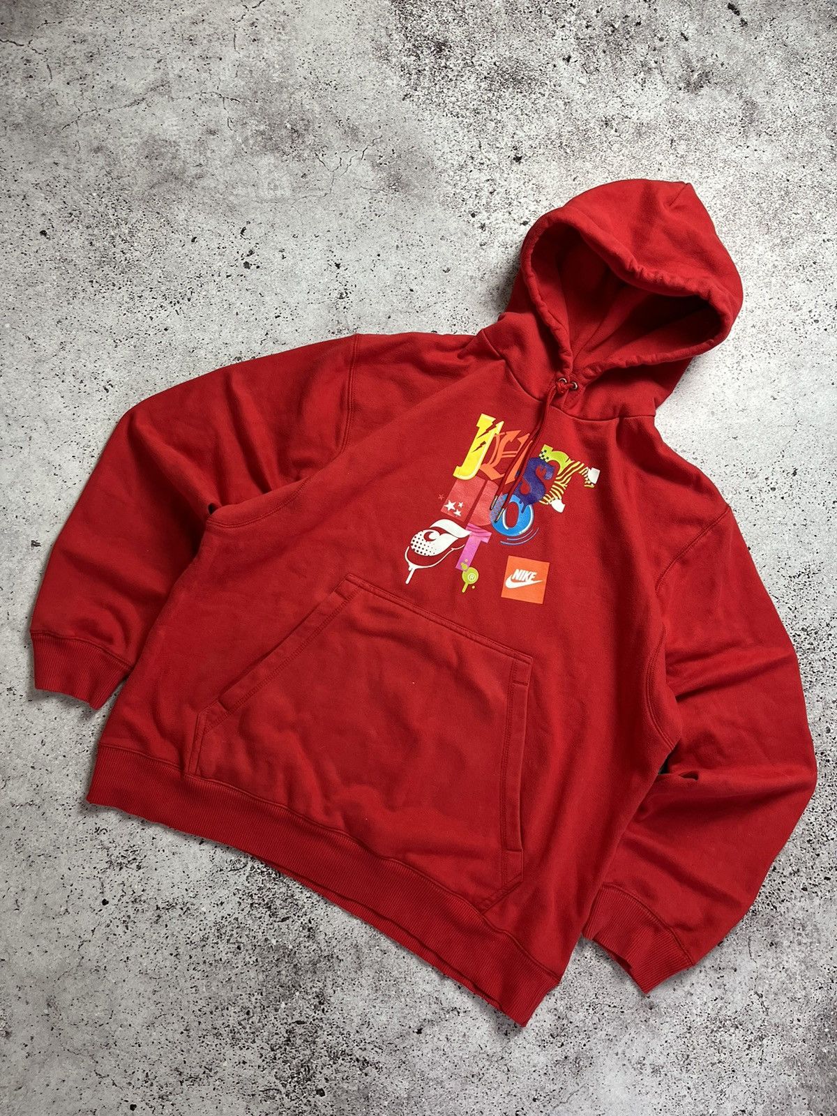 Nike × Vintage ❣️Vintage Nike Hoodie Just Do It Red Colour Size US XL / EU 56 / 4 - 8 Thumbnail
