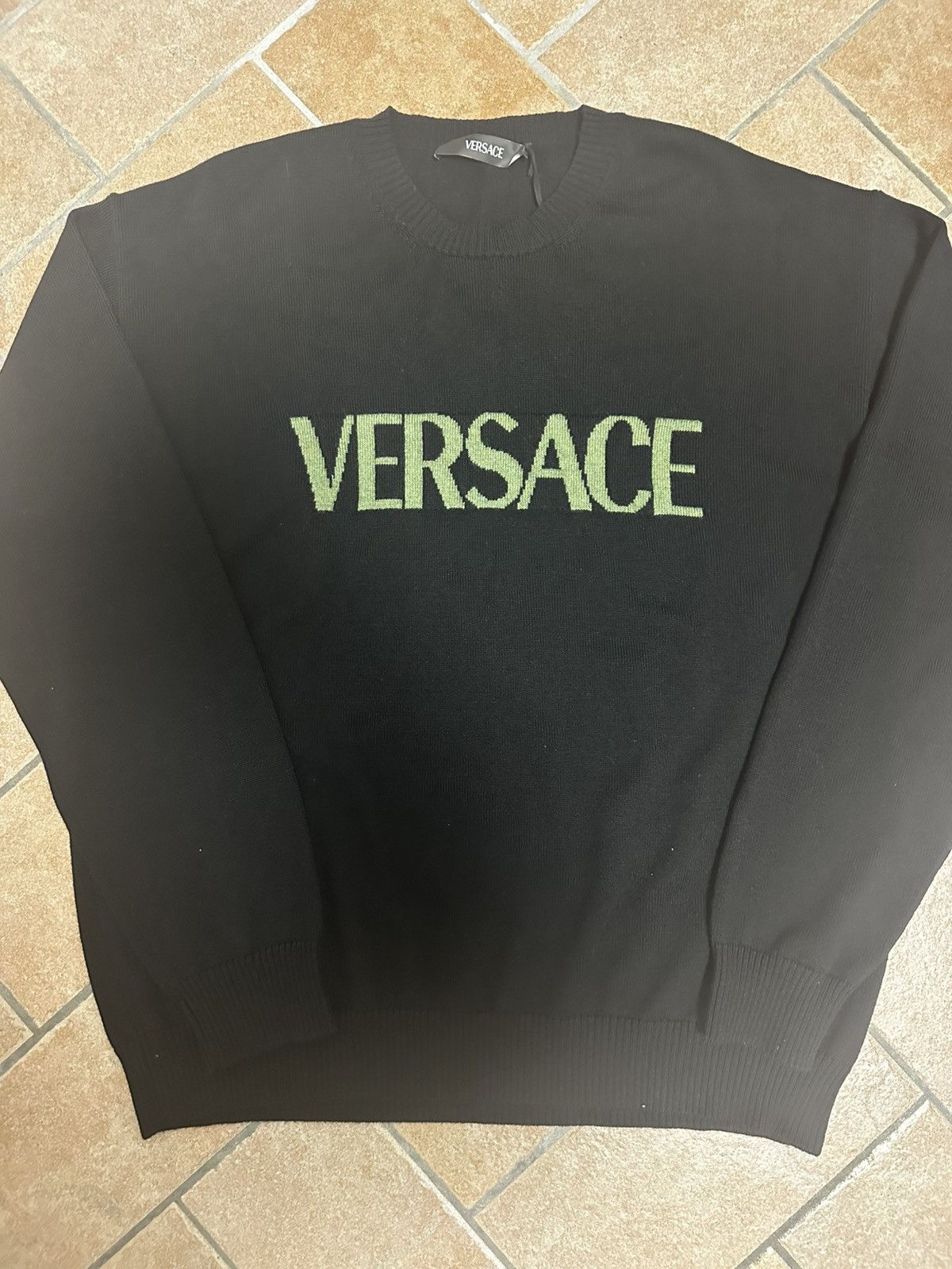 Versace Versace Black Logo Sweatshirt Size US XL / EU 56 / 4 - 2 Thumbnail
