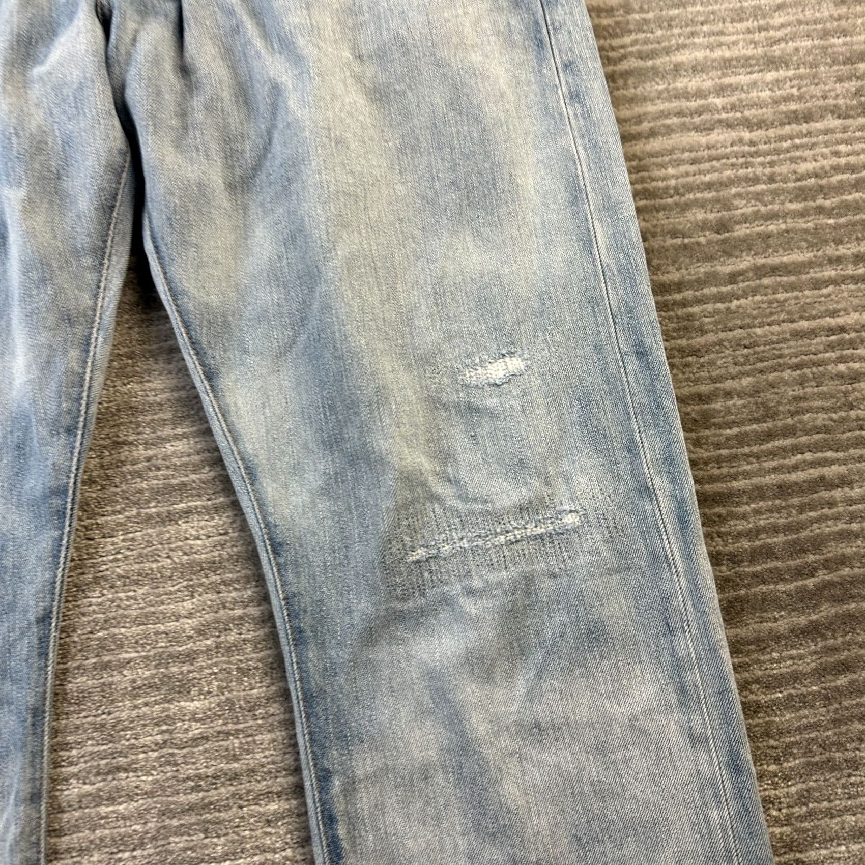 Polo Ralph Lauren Polo Ralph Lauren Jeans Mens 36x30 Blue Denim Varick Patchwork Button Fly Slim Straight Size US M / EU 48-50 / 2 - 4 Thumbnail