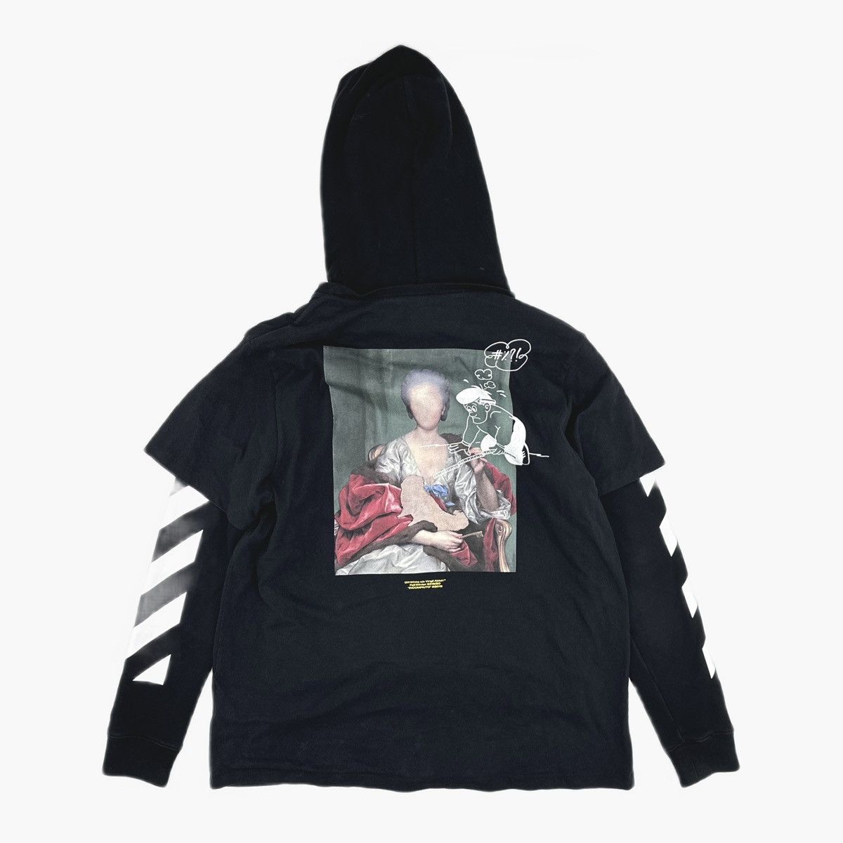 Off-White 19AW Off-White Diag Mariana Double Tee Hoodie Size US M / EU 48-50 / 2 - 2 Thumbnail