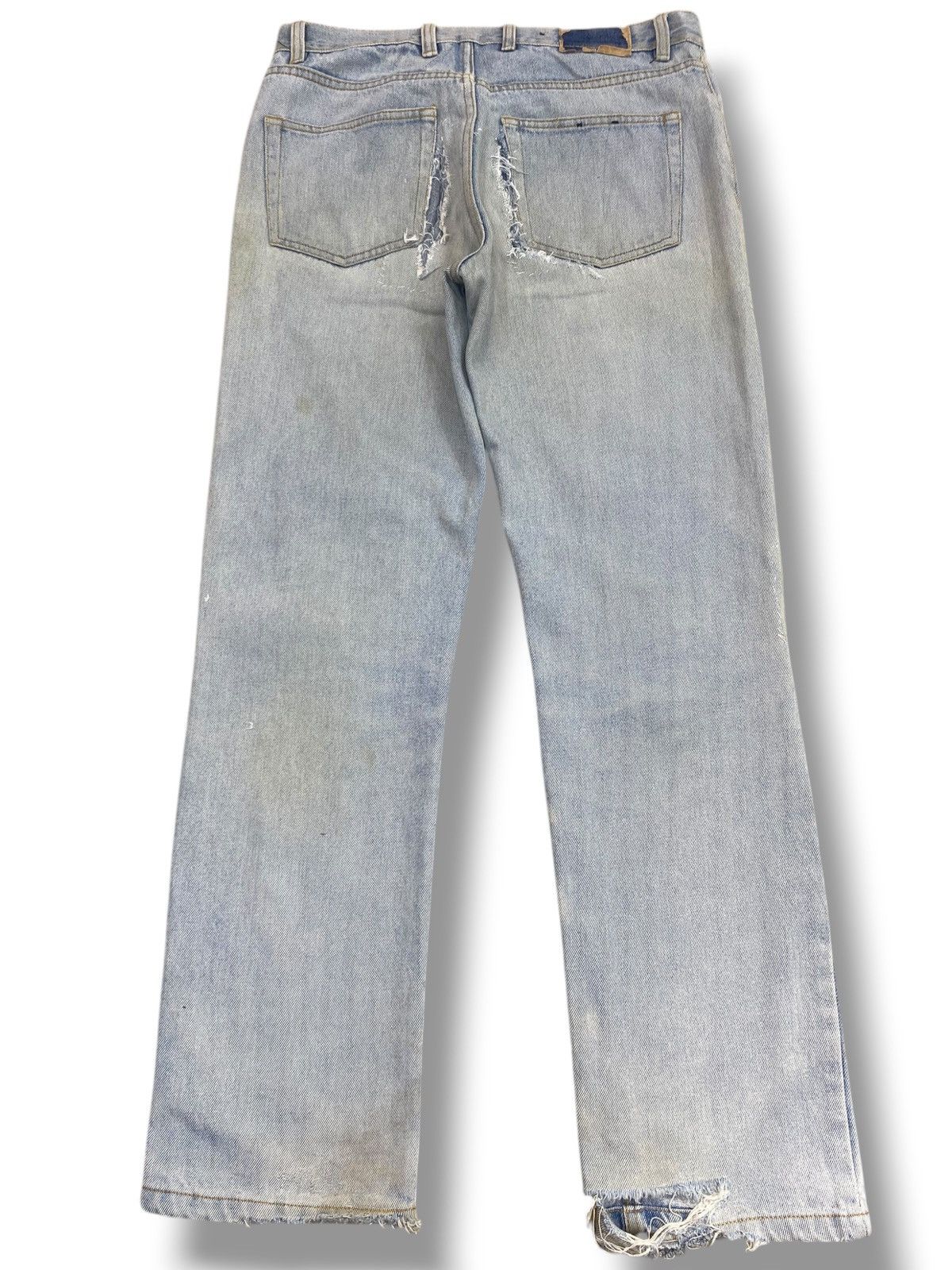 Japanese Brand Japanese Brand Light Wash Style Distressed Patch Work Jeans Size US 30 / EU 46 - 3 Thumbnail