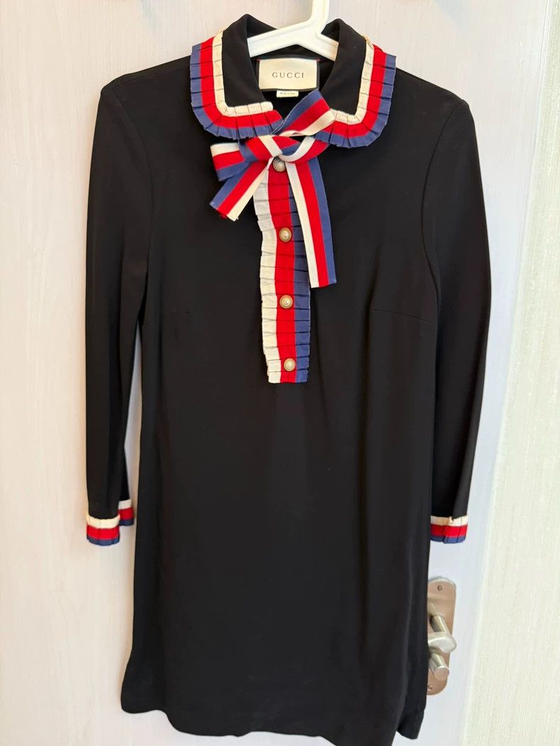 Gucci Dress with Colorful Ribbon Detail-dmc