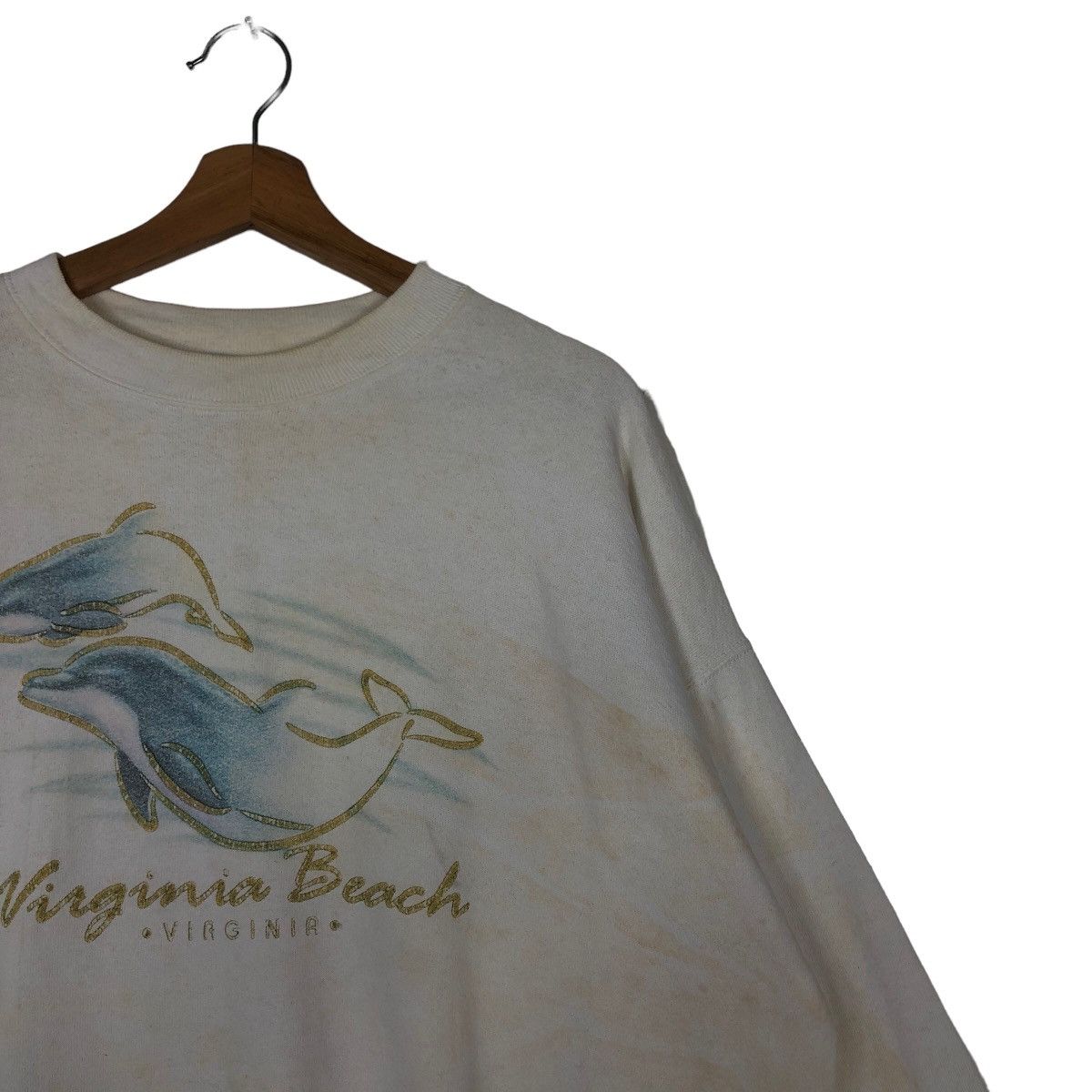 Japanese Brand 🔥90’s Vintage Sweatshirt Crewneck Virginia Beach Big Logo Size US M / EU 48-50 / 2 - 5 Thumbnail