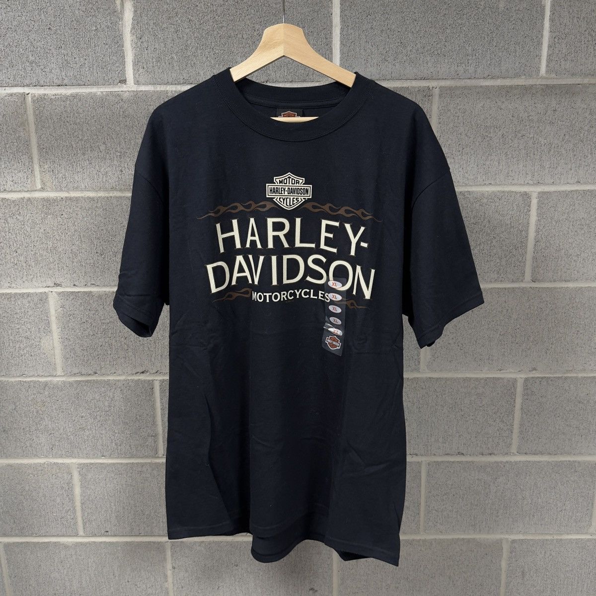 Harley Davidson Harley Davidson Flame Logo Shirt ERD Grunge Chrome Biker WCC Size US XL / EU 56 / 4 - 1 Thumbnail