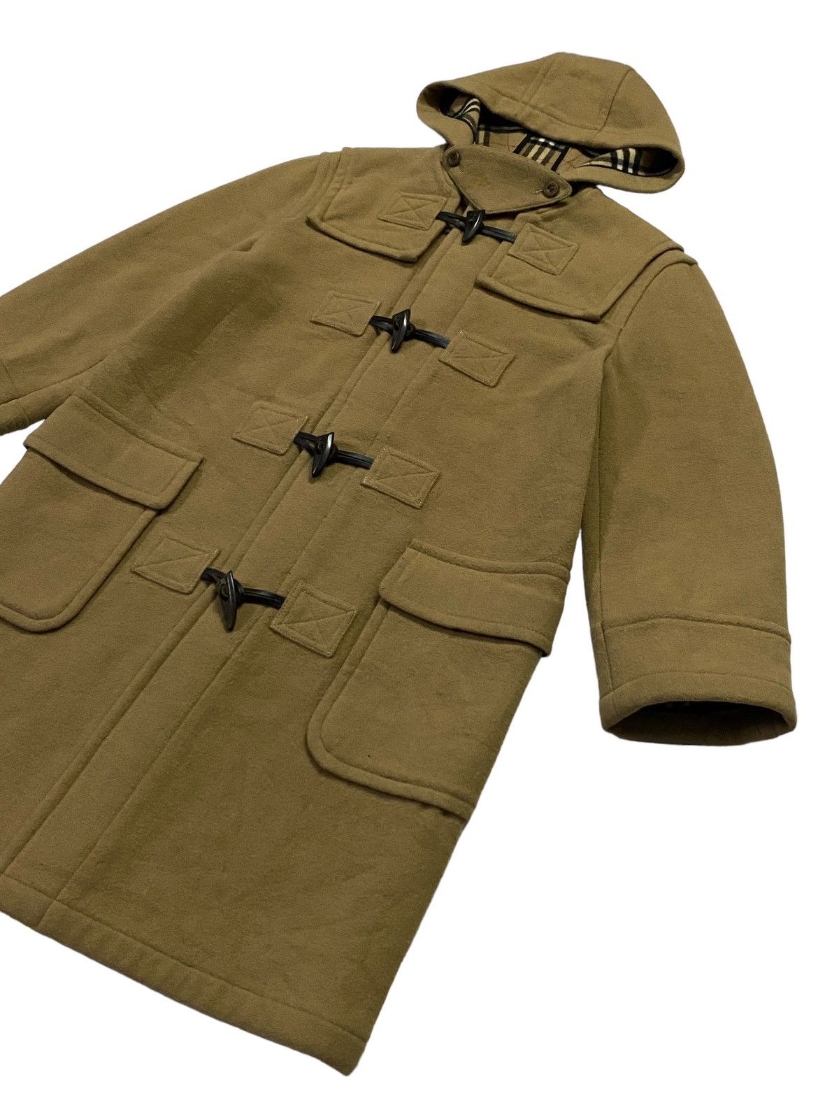 Burberry Burberrys Blue Laber Novacheck Wool Duffle Jacket Size US M / EU 48-50 / 2 - 23 Thumbnail