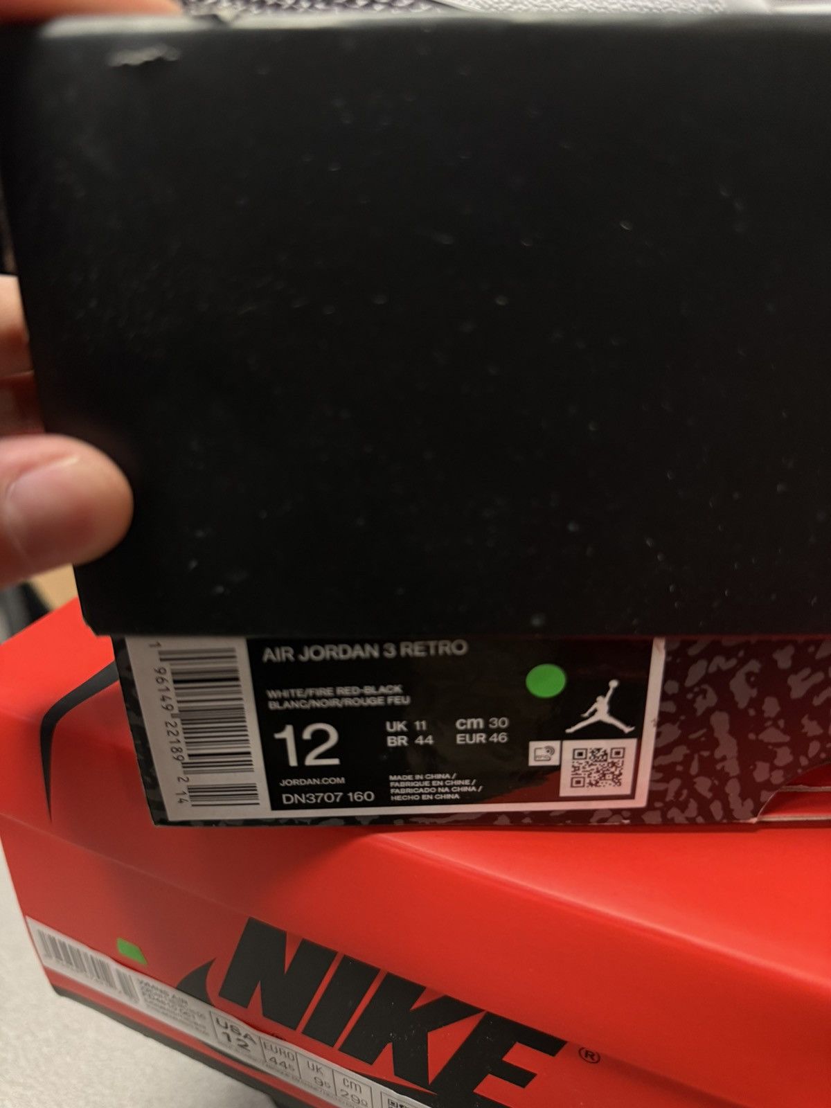 Jordan Brand × Nike Jordan 3 Fire Red Cement (2022) Size 12 🧼 Size US 12 / EU 45 - 15 Thumbnail