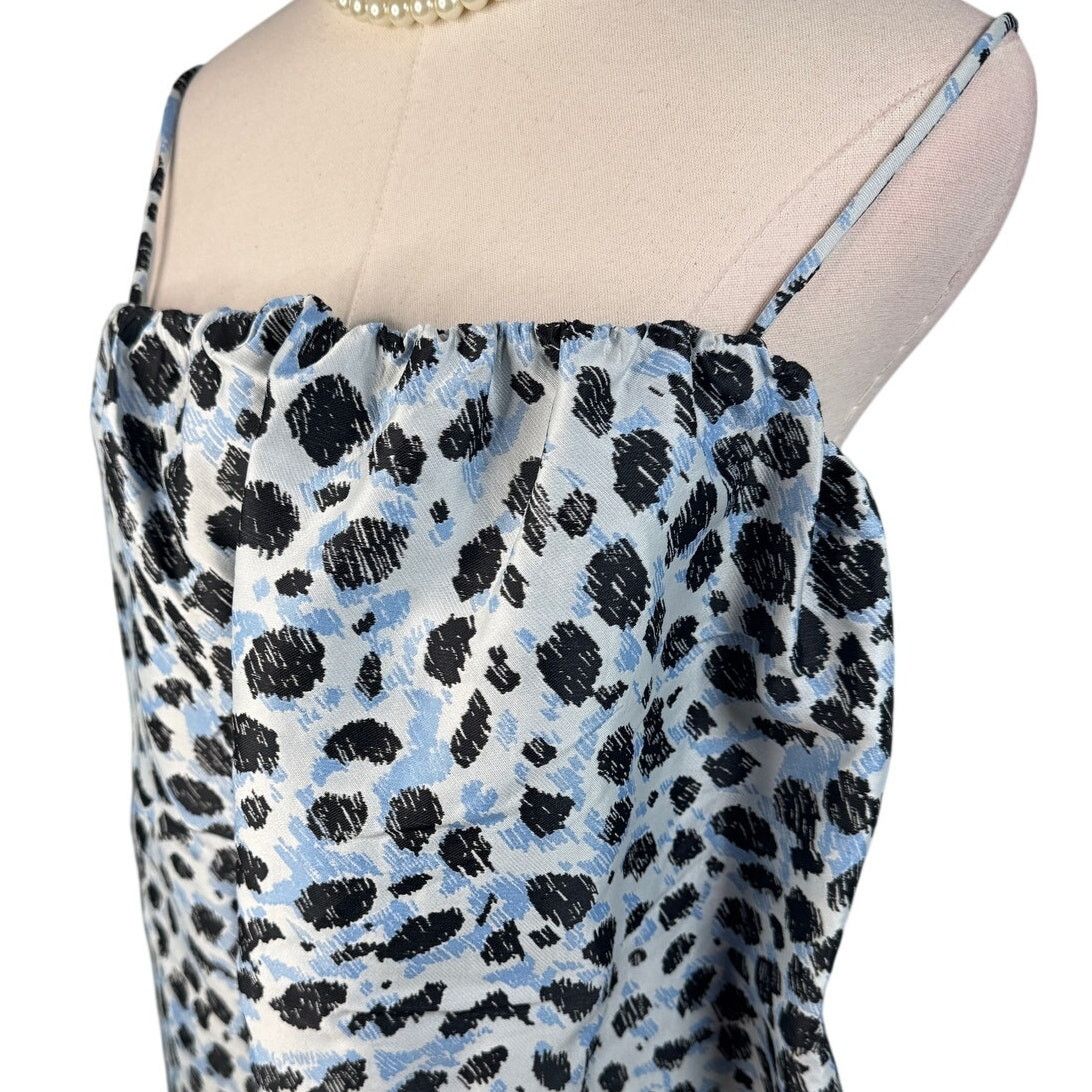 Ganni GANNI Jacquard Midi Dress Egret blue size 38 / M / US 6 NWT Size M / US 6-8 / IT 42-44 - 8 Thumbnail