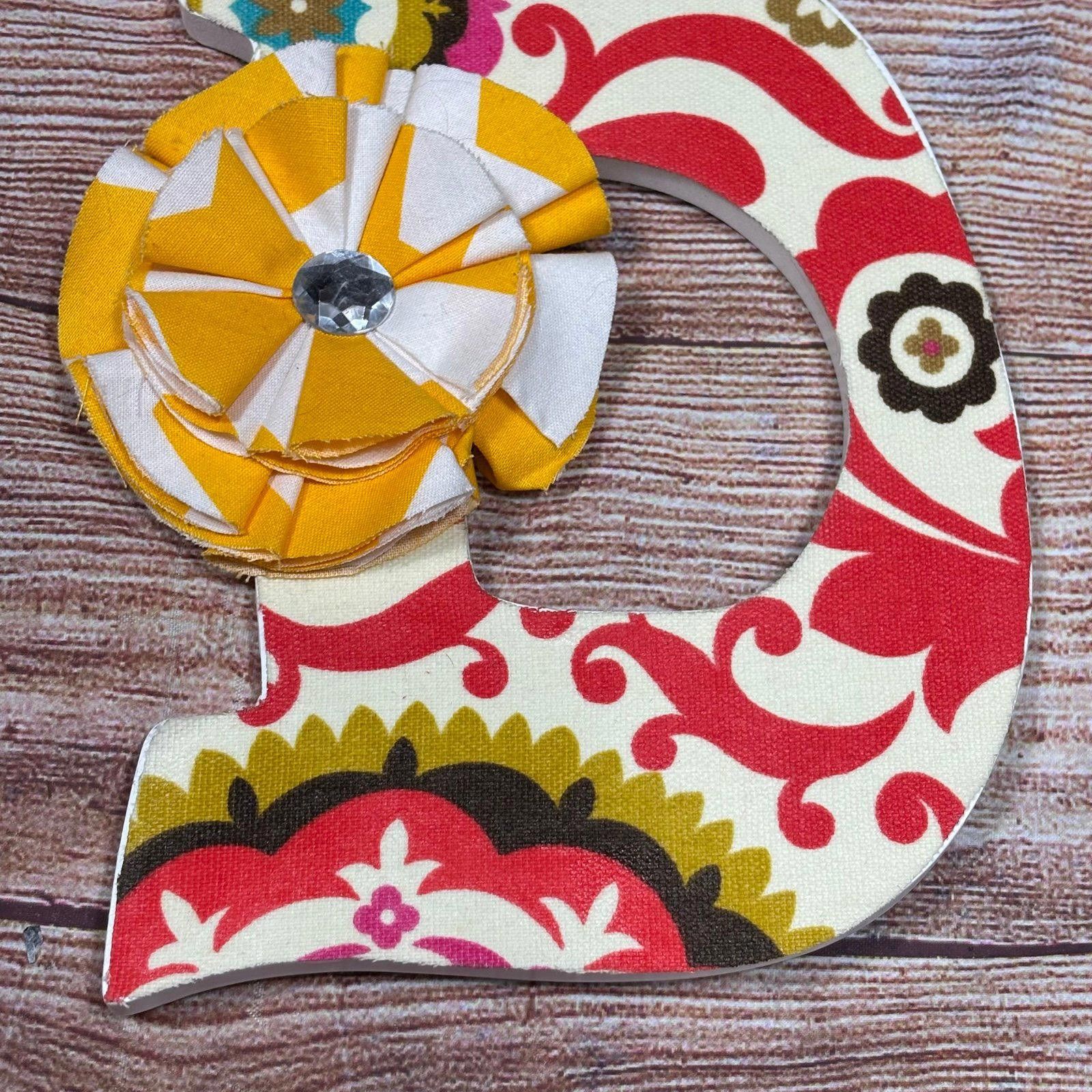 Other Handmade Fabric-Covered Decorative Wall Initial Size ONE SIZE - 3 Thumbnail