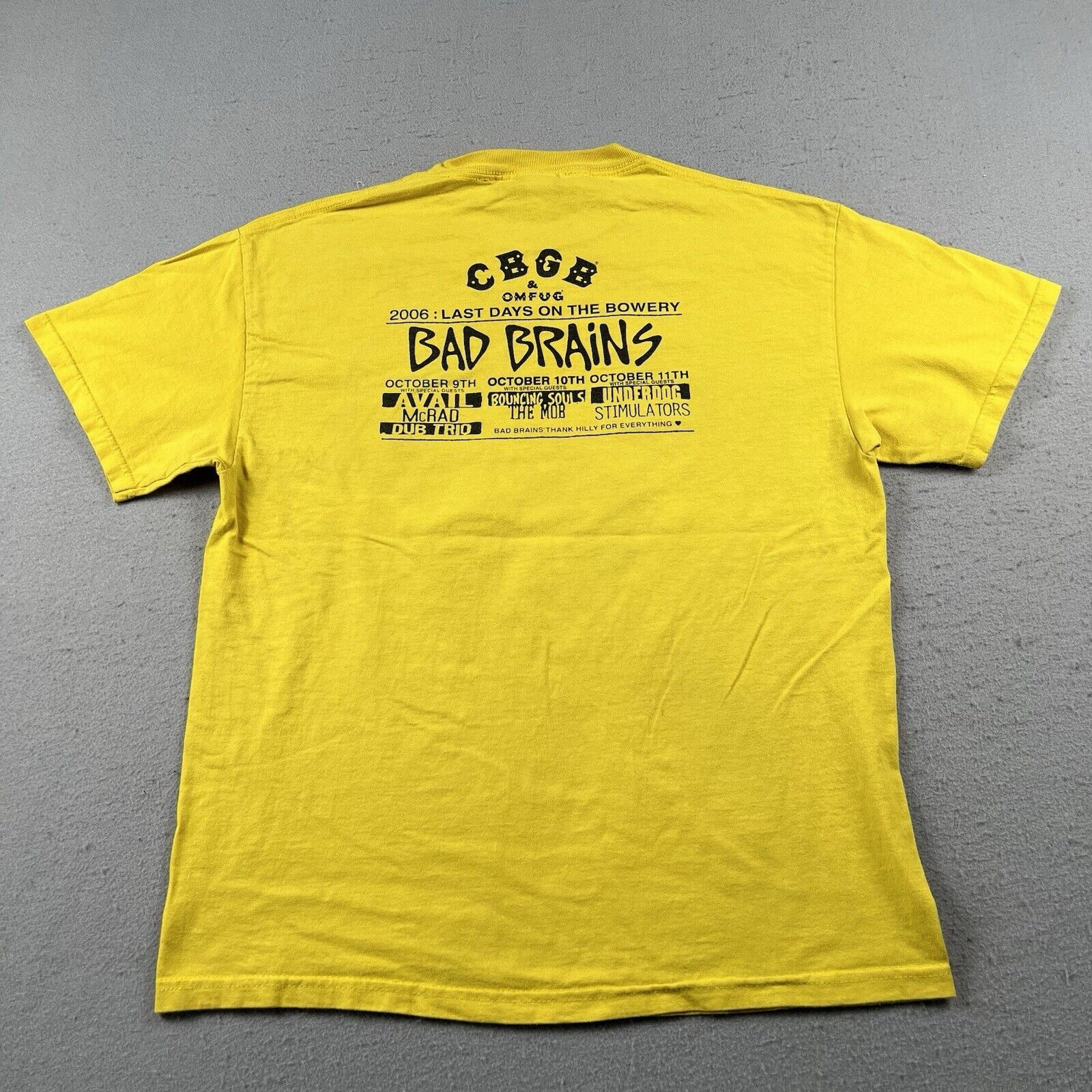 Band Tees 2006 Bad Brains Last Days On The Bowery Shirt CBGB & OMFUG Size US L / EU 52-54 / 3 - 19 Thumbnail