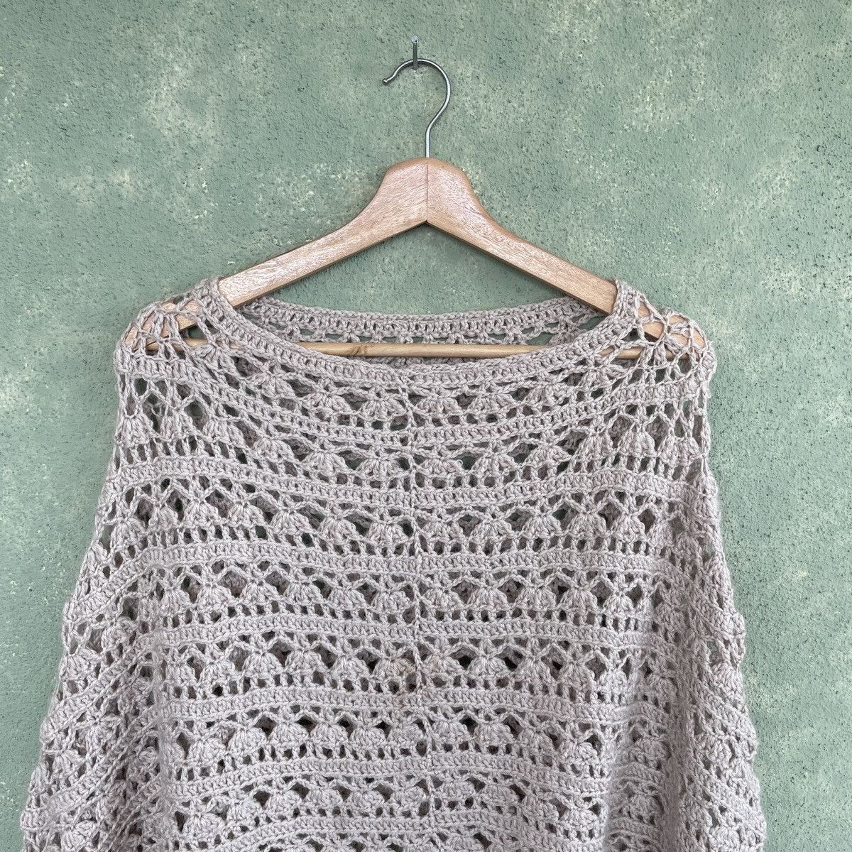 Aran Isles Knitwear Japanese Vintage Knitting Poncho Cable Knitwear Knitted Size US M / EU 48-50 / 2 - 3 Thumbnail
