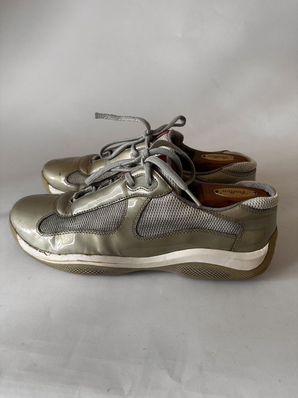 Vintage Prada America’s Cup In Patent Leather And Fabric.