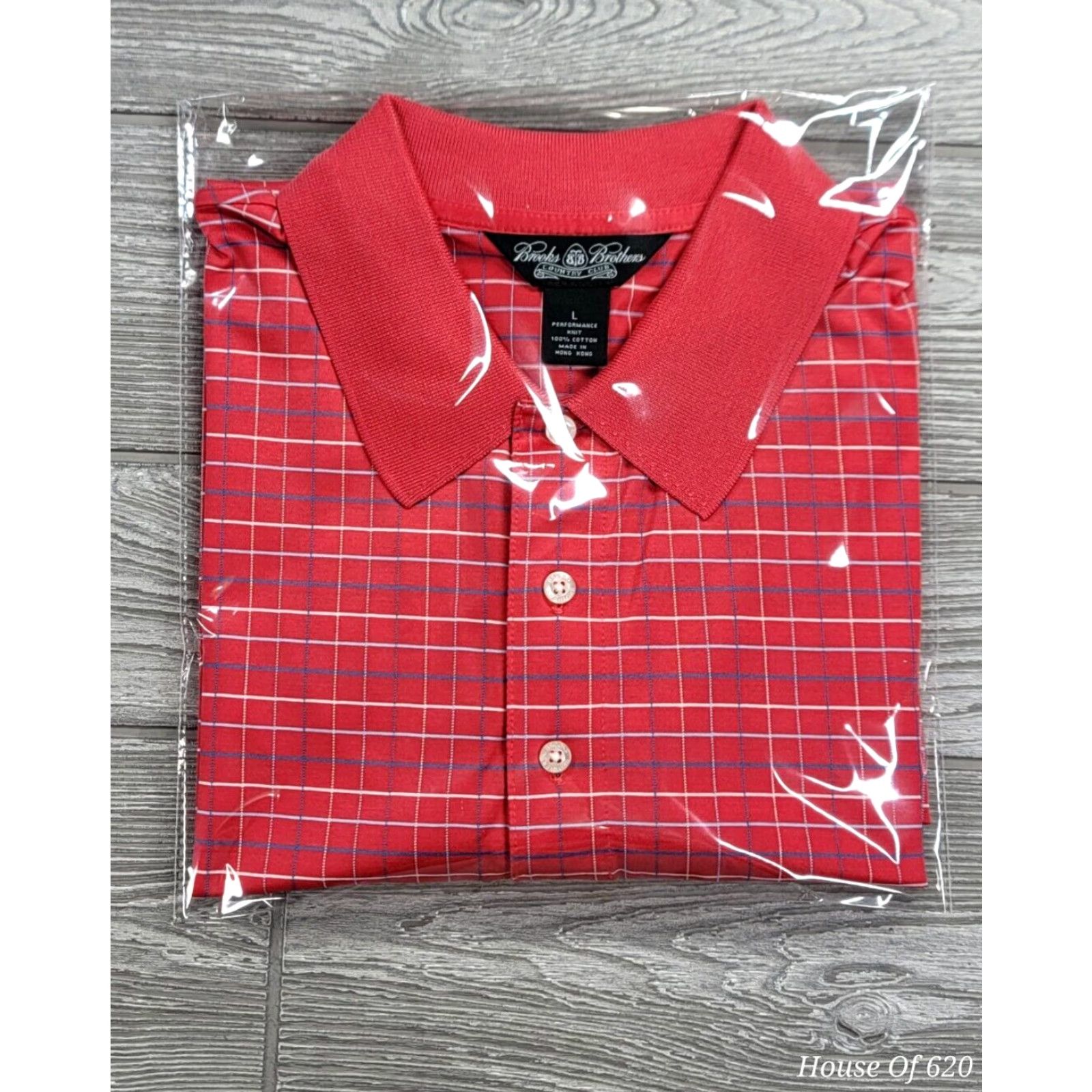 Brooks Brothers Brooks Brothers Country Club Performance Knit Polo Shirt Men Red L Tattersall Polo Shirt Size US L / EU 52-54 / 3 - 7 Thumbnail