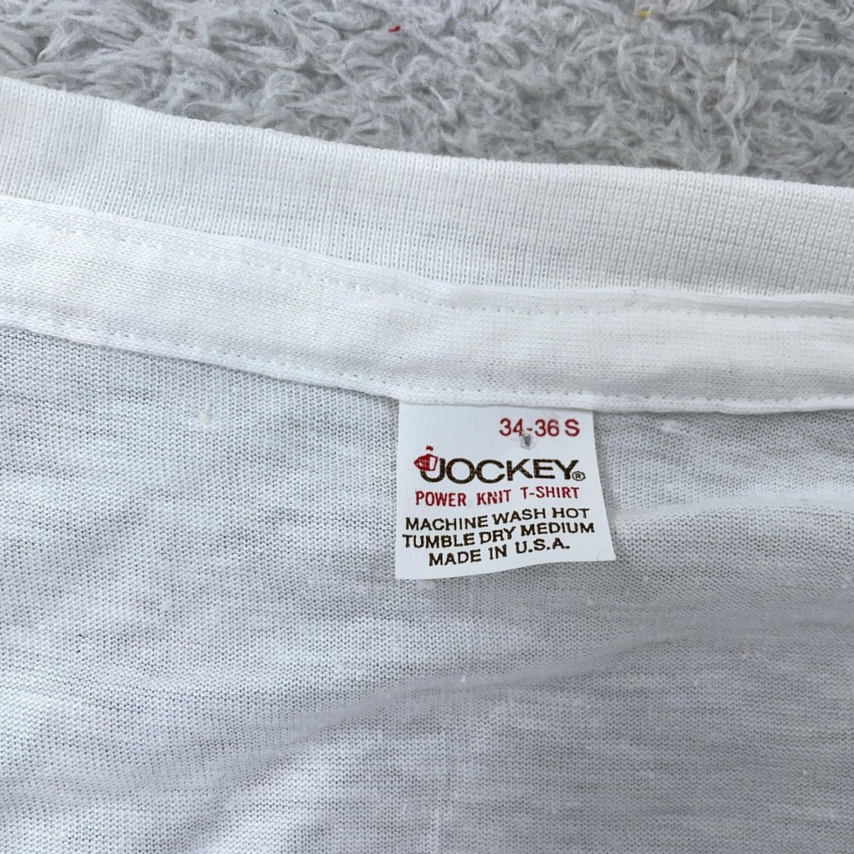 Jockey VINTAGE Jockey White Shirt Mens XS Undershirt Power Knit Short Sleeve Tee V-Neck 80s Size US XS / EU 42 / 0 - 8 Thumbnail