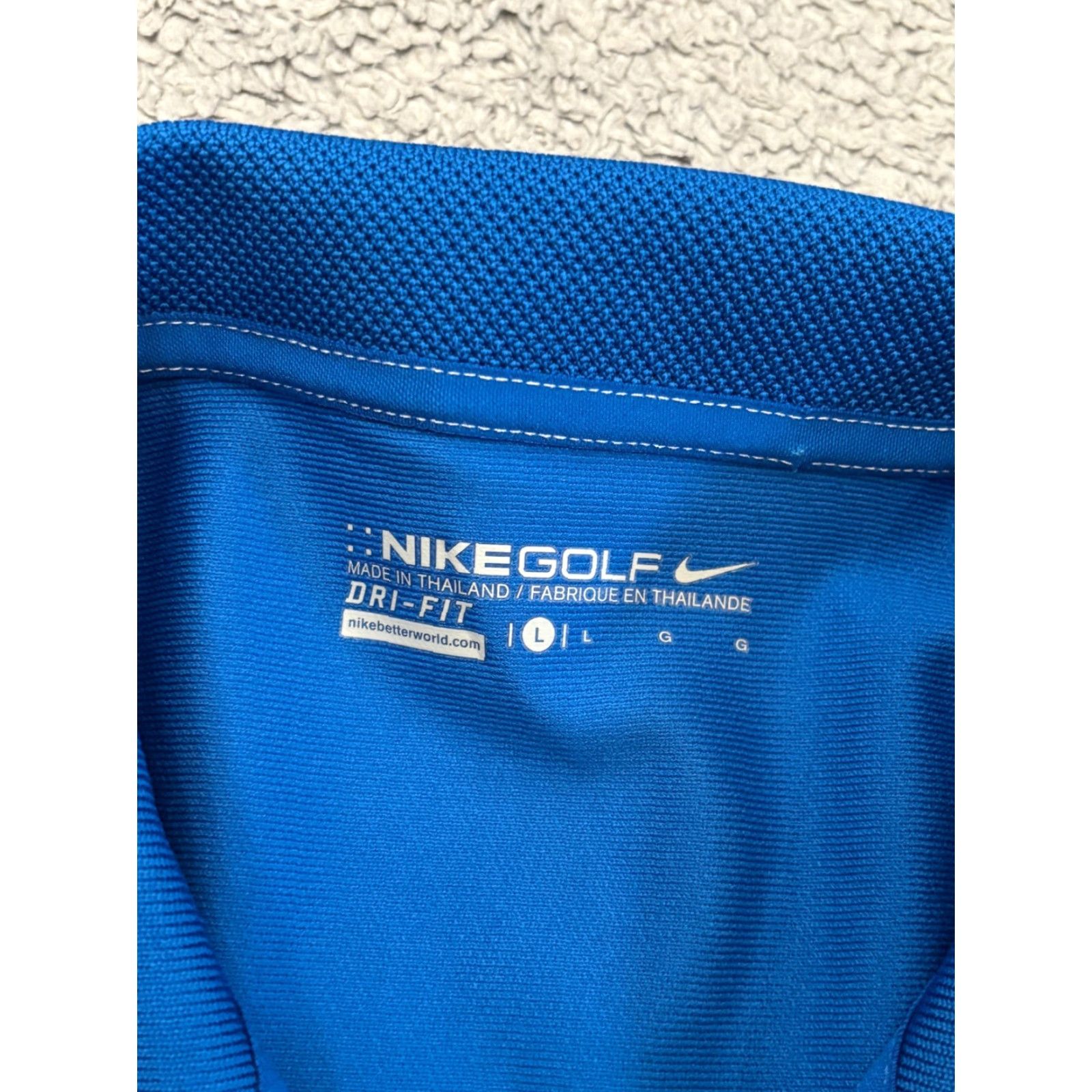 Nike Nike Golf Polo Shirt Mens Large Blue Dri-FIT Performance Nationals 443119-423 Size US L / EU 52-54 / 3 - 3 Thumbnail