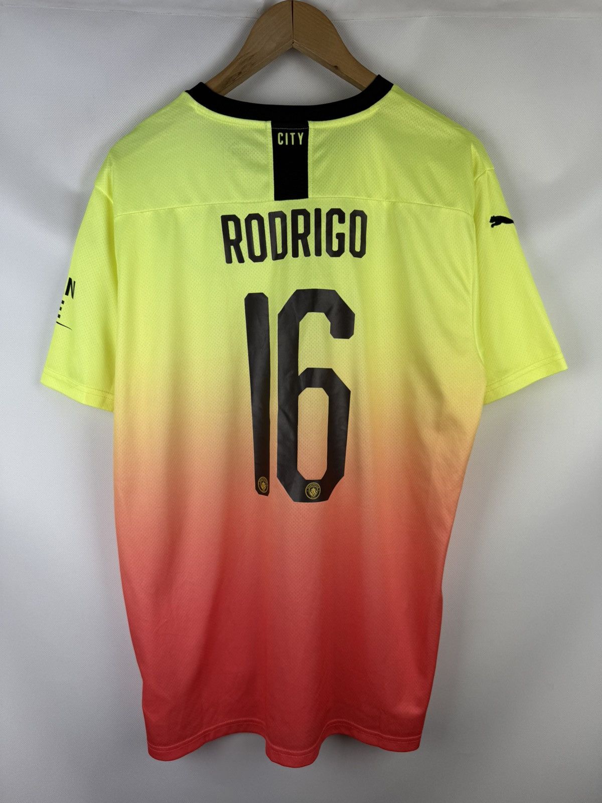Puma Manchester City 2019-20 Third Kit #16 Rodrigo Jersey Shirt Size US XL / EU 56 / 4 - 16 Thumbnail