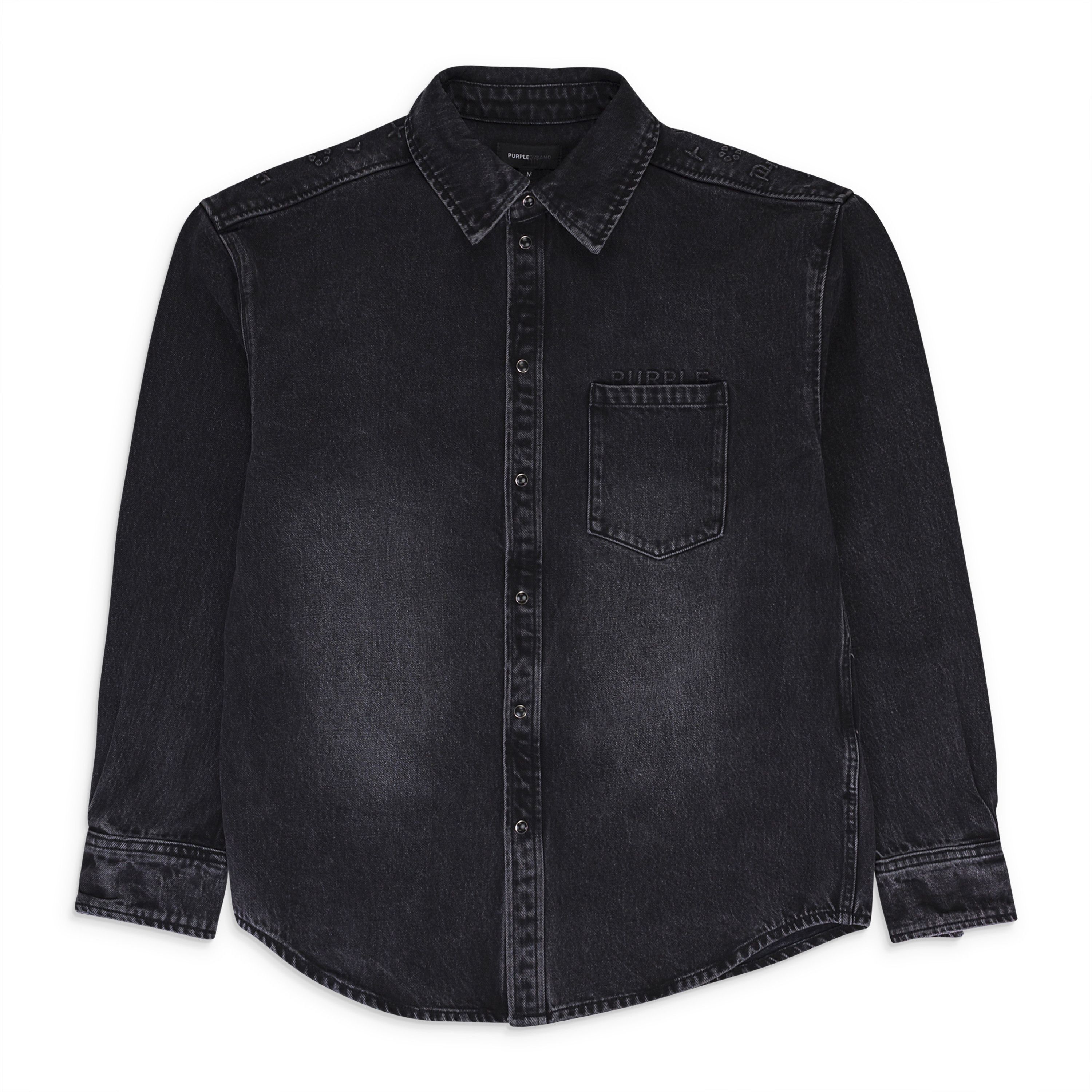 Purple Brand OVERSIZED WESTERN GREY CASUAL BUTTON-DOWN SHIRTS Size XL Size US XL / EU 56 / 4 - 1 Thumbnail