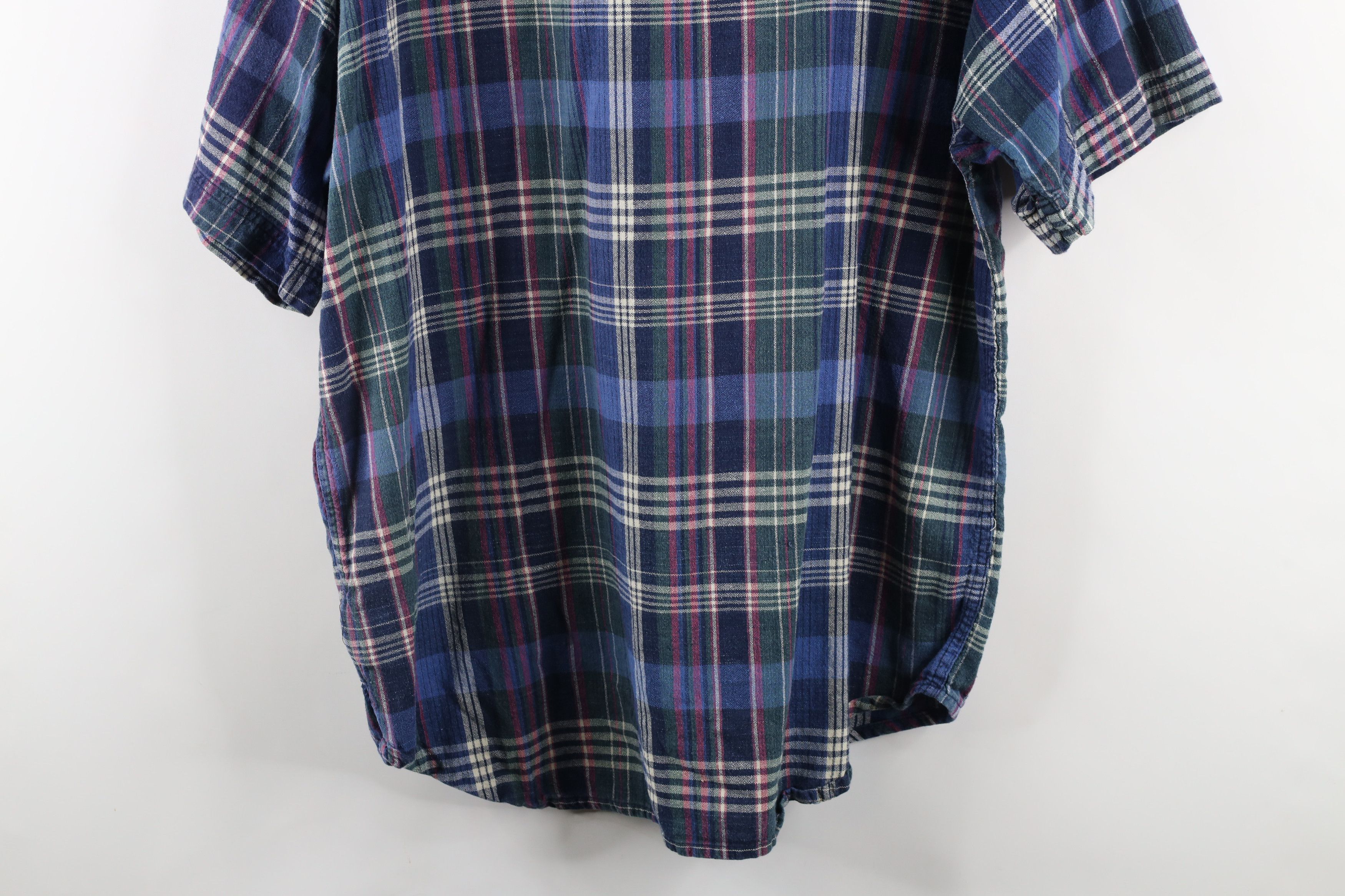 Vintage Vintage 90s Streetwear Weave Short Sleeve Button Down Shirt Size US XL / EU 56 / 4 - 8 Thumbnail
