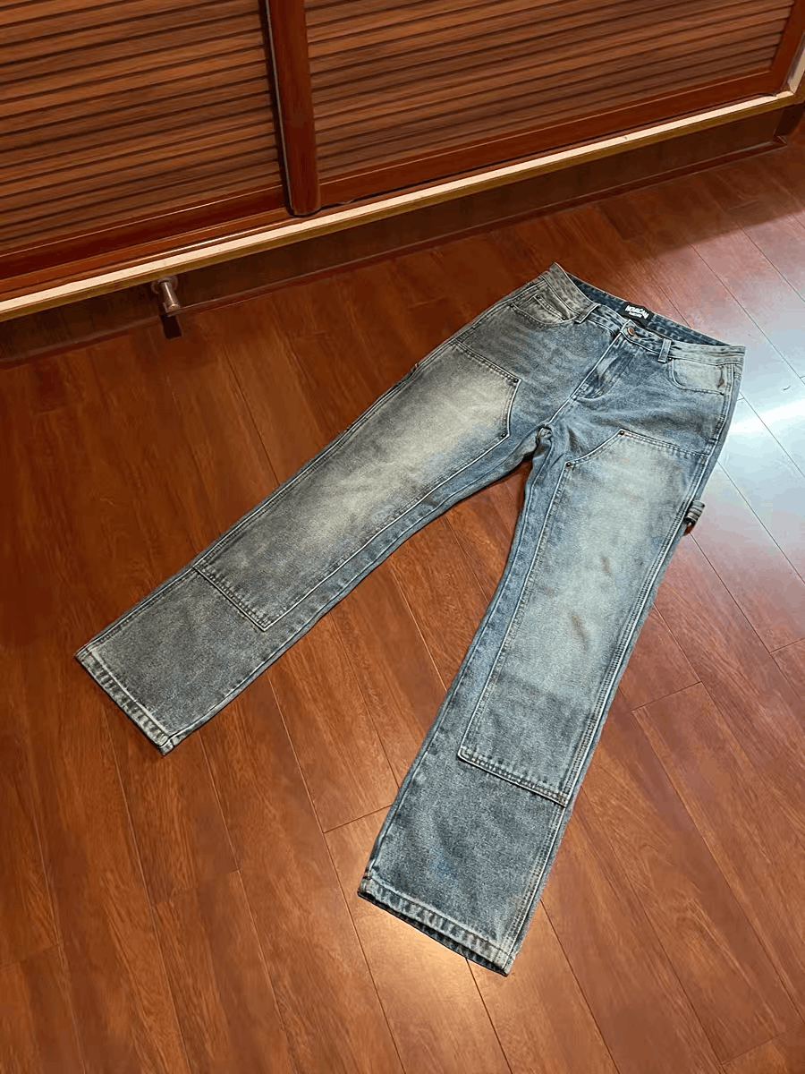 Jean × Vintage washed faded skate hiphop cargo carpenter work pants Size US 36 / EU 52 - 9 Thumbnail