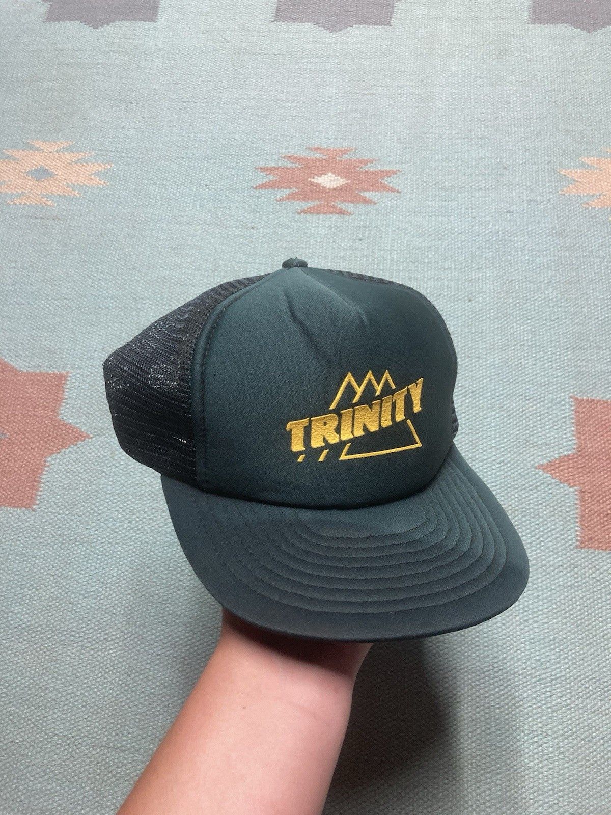 Vintage Vintage 90s trucker hat trinity forest green SnapBack Size ONE SIZE - 1 Thumbnail