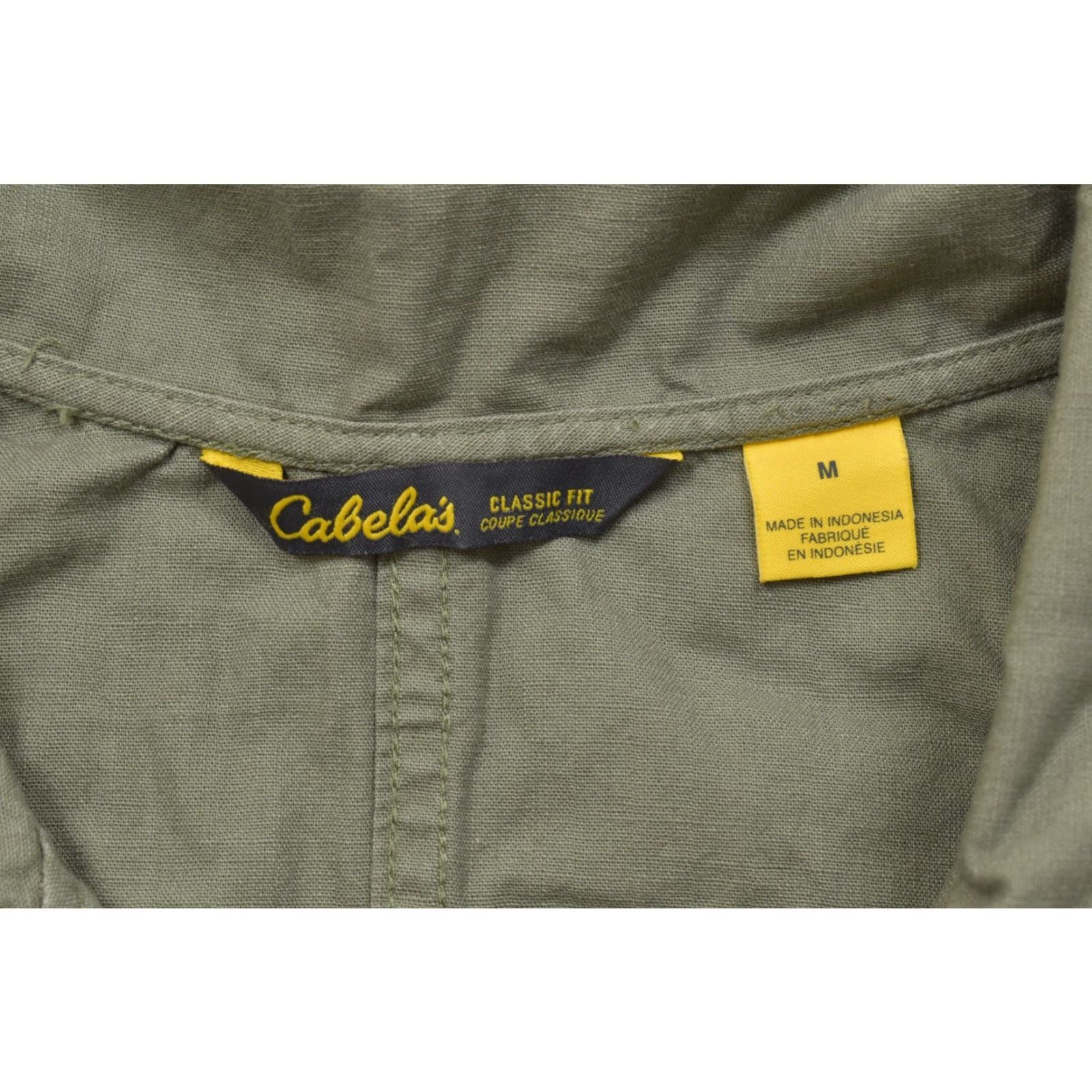 Vintage Cabela's Olive Green Canvas Utility Jacket Medium Classic Fit 100% Cotton Field Size M / US 6-8 / IT 42-44 - 7 Thumbnail