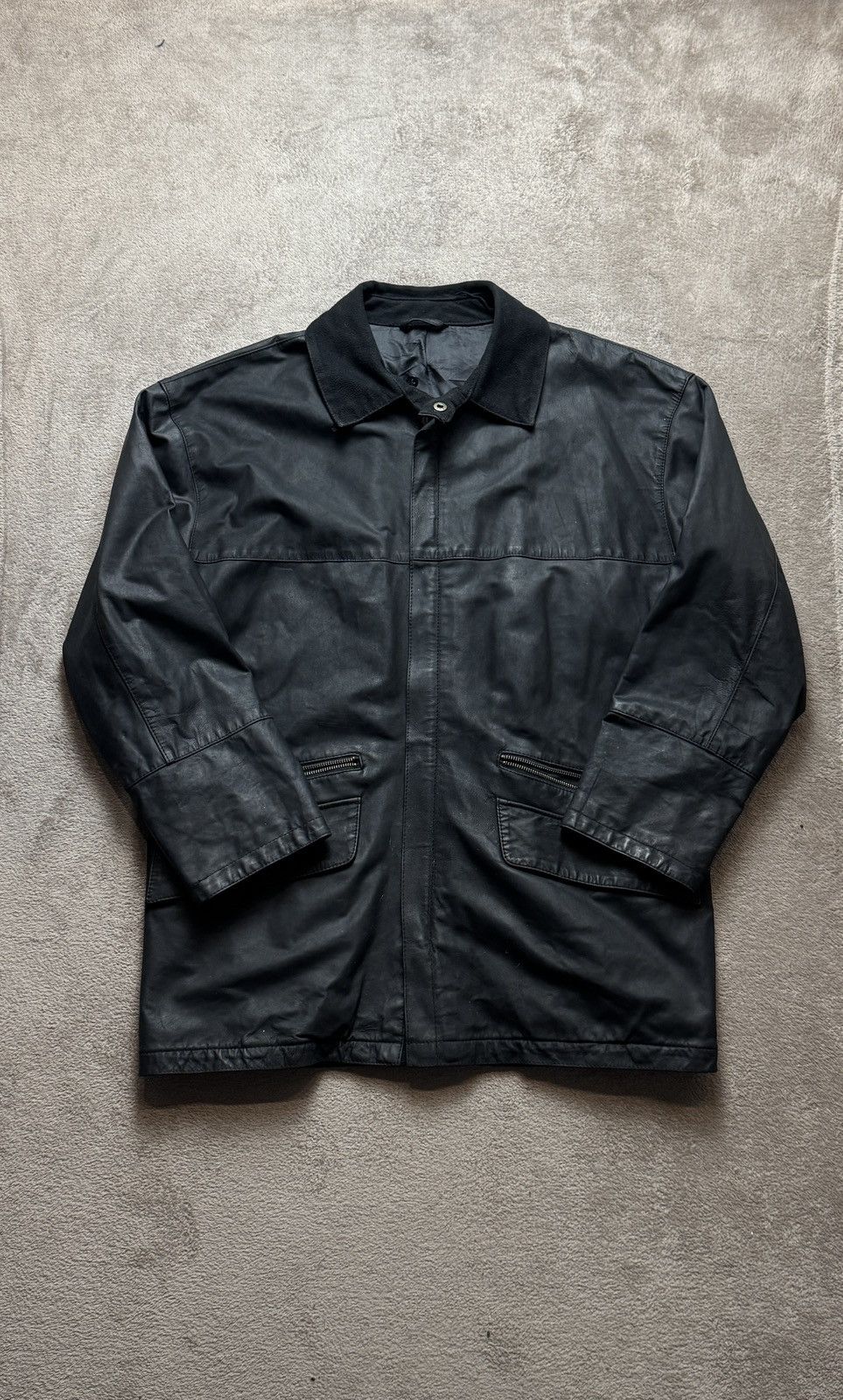Vintage Boldly British Hunting Fishing Farm Leather Jacket barbour Size US S / EU 44-46 / 1 - 1 Thumbnail
