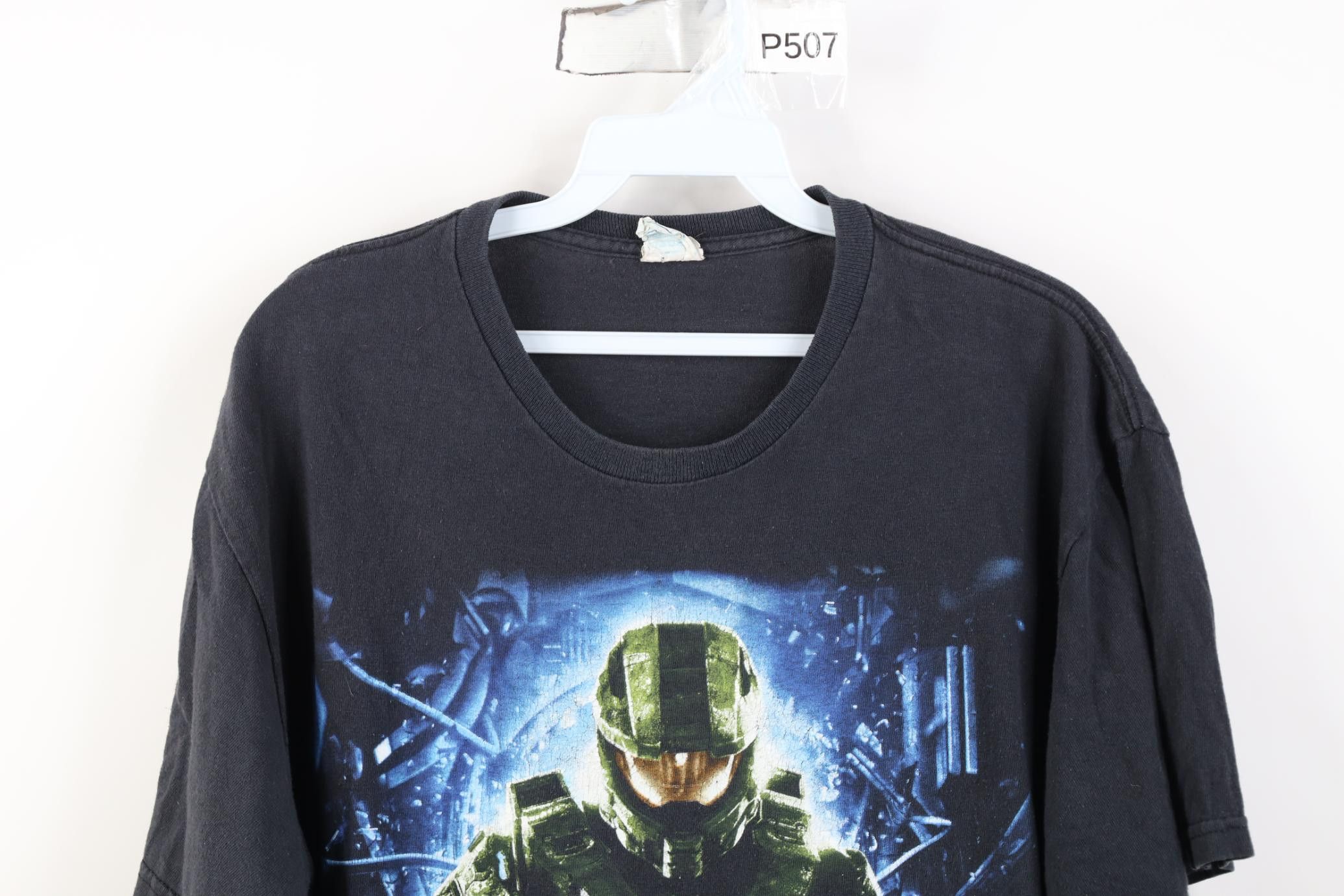 Vintage Vintage Y2K Microsoft Halo 4 Video Game Gamer T-Shirt Black Size US L / EU 52-54 / 3 - 2 Thumbnail