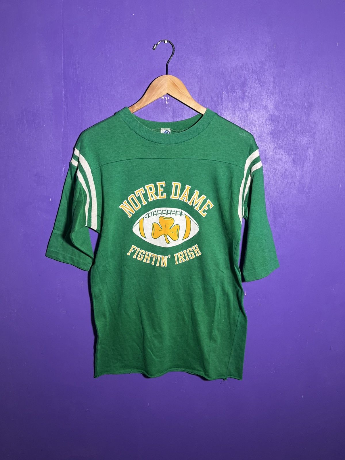 Vintage Vintage 70s Artex Notre dame football jersey shirt Size US M / EU 48-50 / 2 - 1 Thumbnail