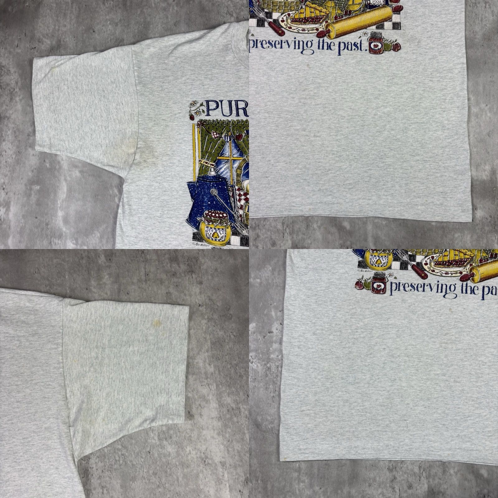 Fruit Of The Loom VINTAGE Fruit of the Loom T-Shirt 90s Crew Neck Short Sleeve Graphic Print Gray XL Men MENS Regular Cotton Knit Vintage Yes Size US XL / EU 56 / 4 - 8 Thumbnail