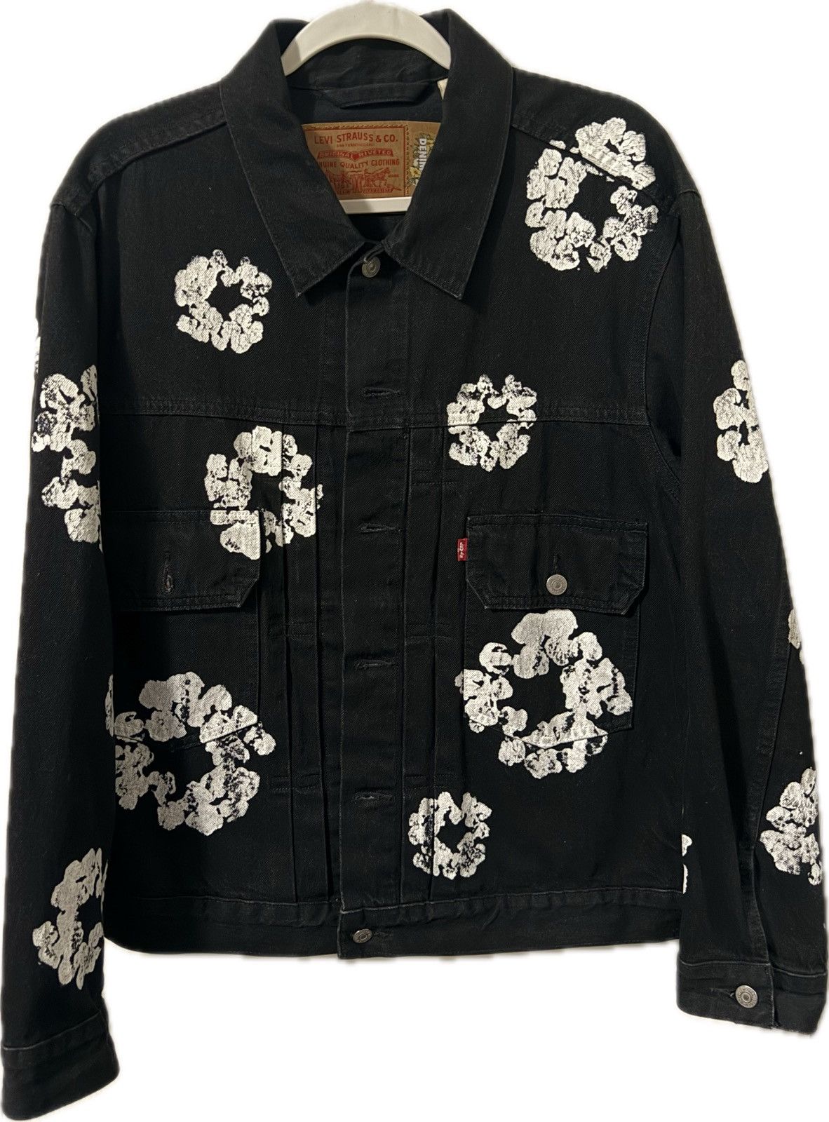 DENIM TEARS × Levi's Denim Tears x Levi’s All Over Wreath Black Jacket Size US L / EU 52-54 / 3 - 1 Thumbnail