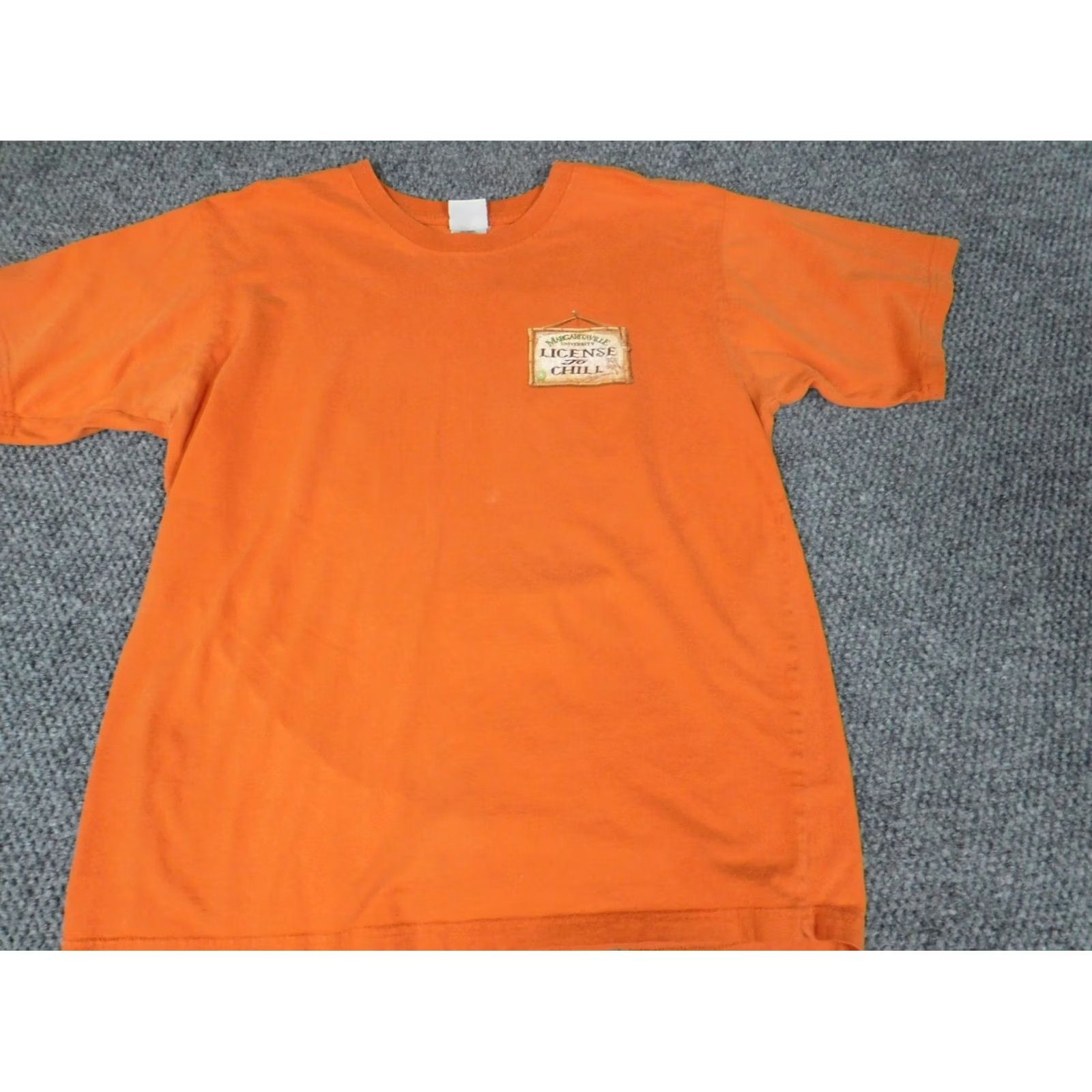 Vintage Margaritaville Mens T-Shirt Orange Short Sleeve Henley Cotton Spandex Logo Parrot Classic 90s? No, not applicable (remove). Size US M / EU 48-50 / 2 - 3 Thumbnail