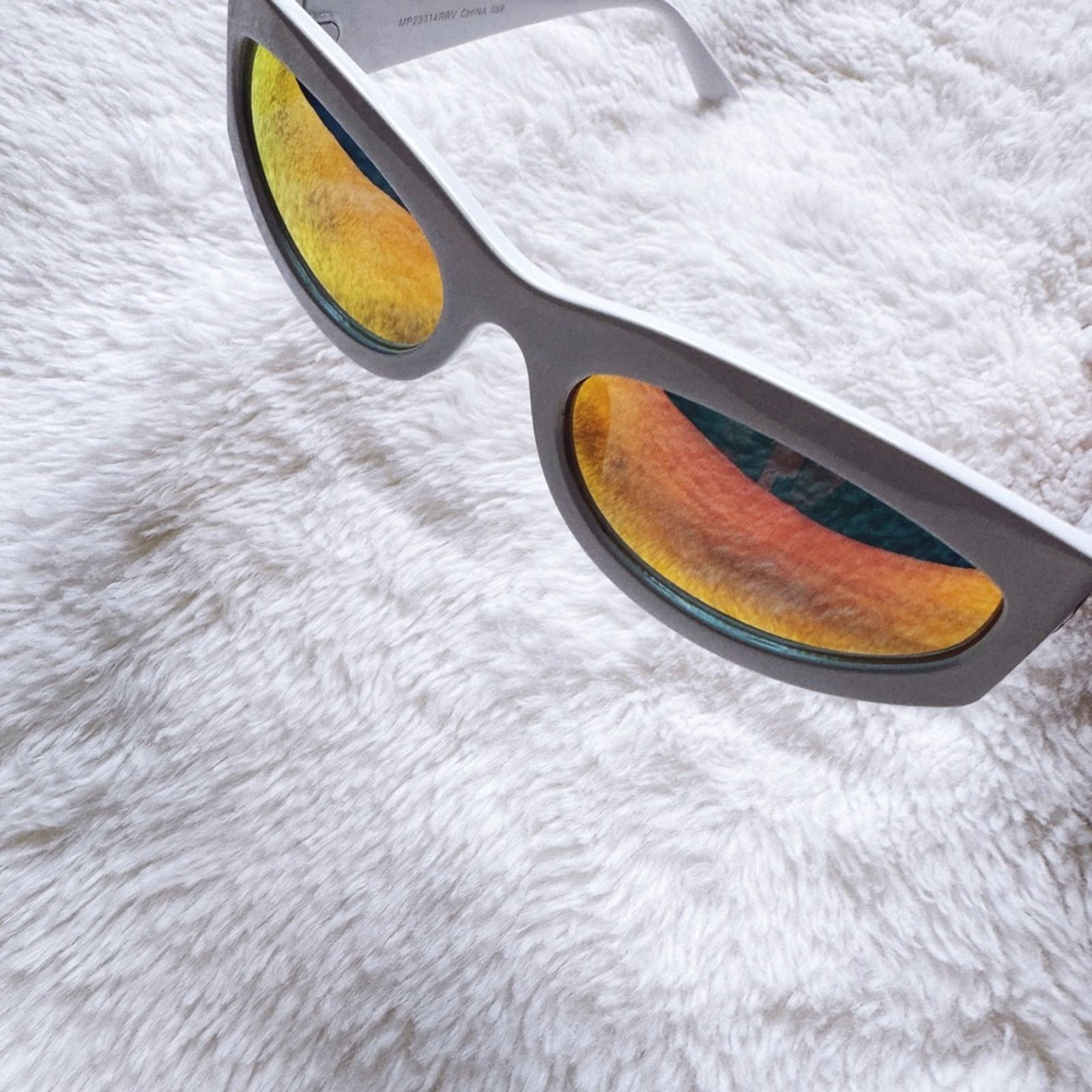 Other Francis Mirrored Orange with White Rim Sunglasses Size ONE SIZE - 11 Thumbnail