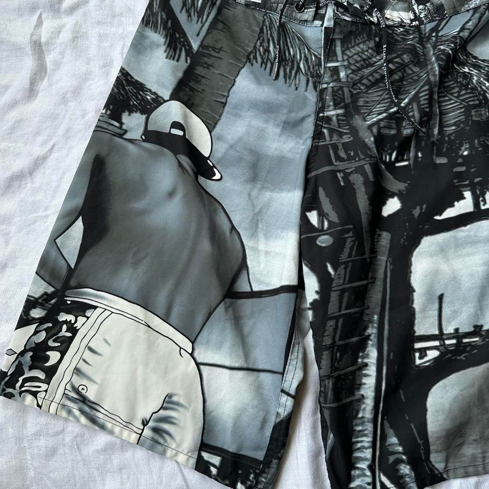 Vintage Y2K 2000s AOP Board Shorts Swim Surf Trunks Bathing Suit Size US 30 / EU 46 - 2 Thumbnail