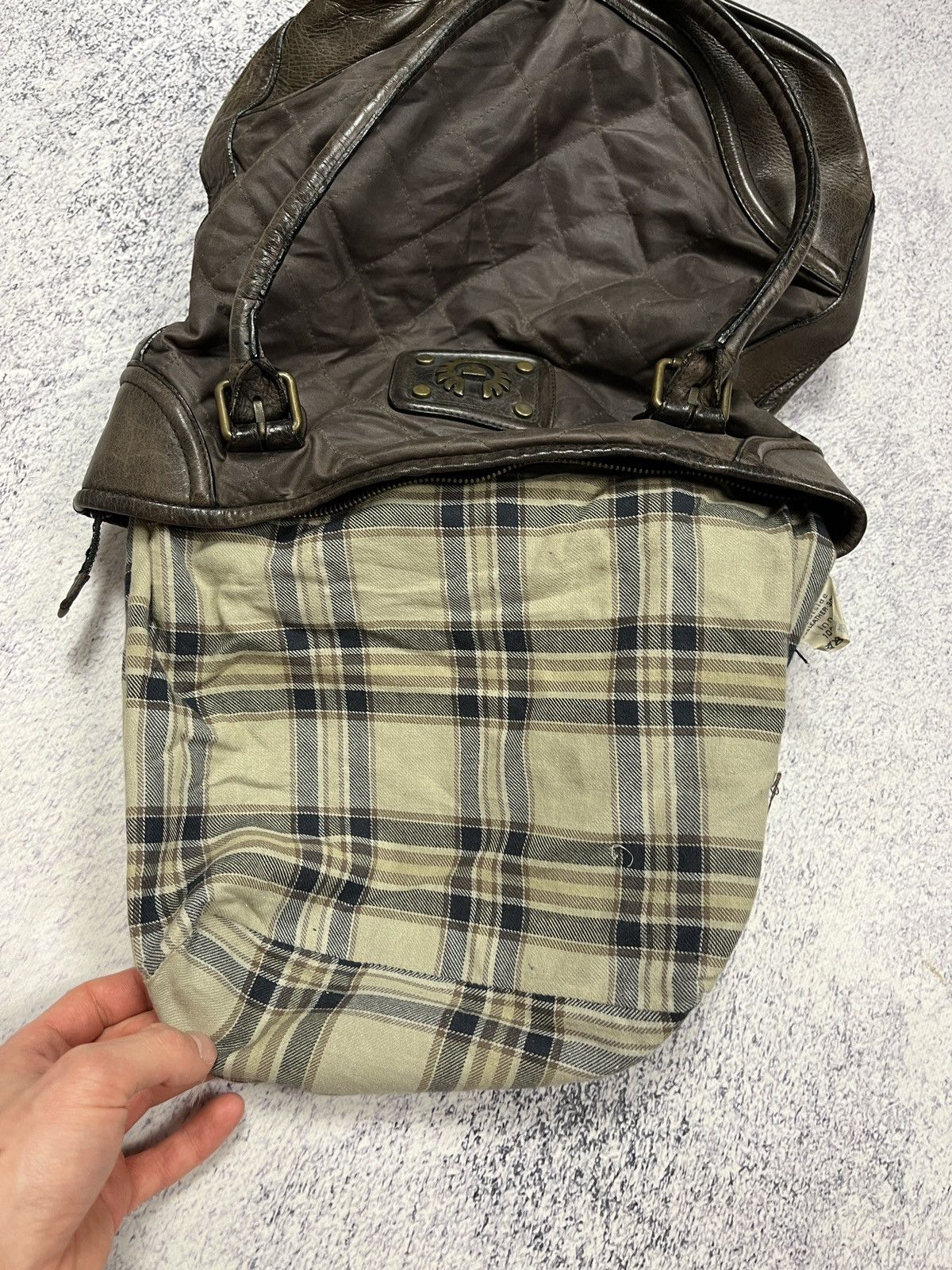 Belstaff × Vintage Vintage Belstaff Audrey Shoulder Bag Waxed Leather 90’s Size ONE SIZE - 18 Thumbnail