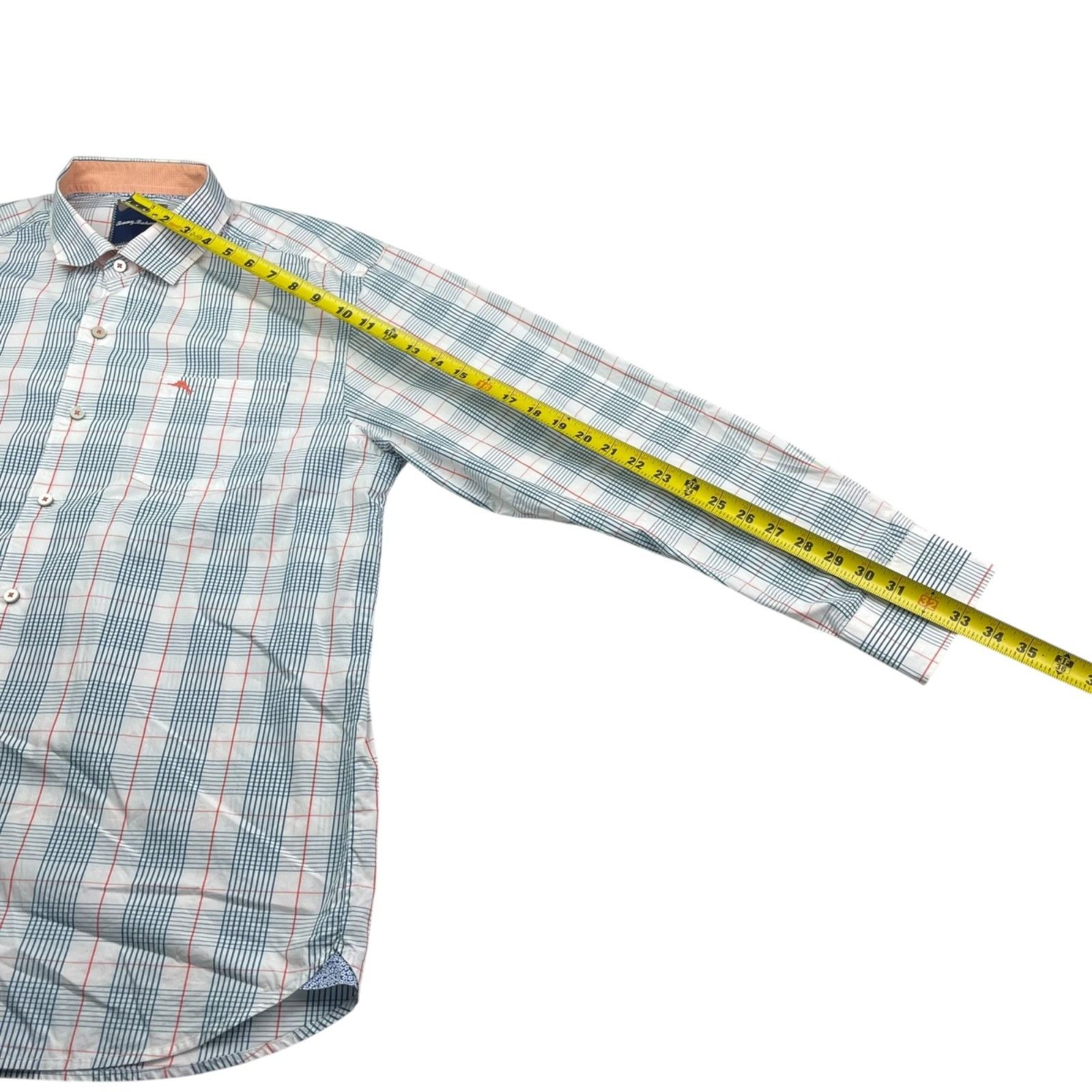 Tommy Bahama Tommy Bahama Men's 100% Cotton L/S Button Shirt Green/Orange Size US L / EU 52-54 / 3 - 6 Thumbnail