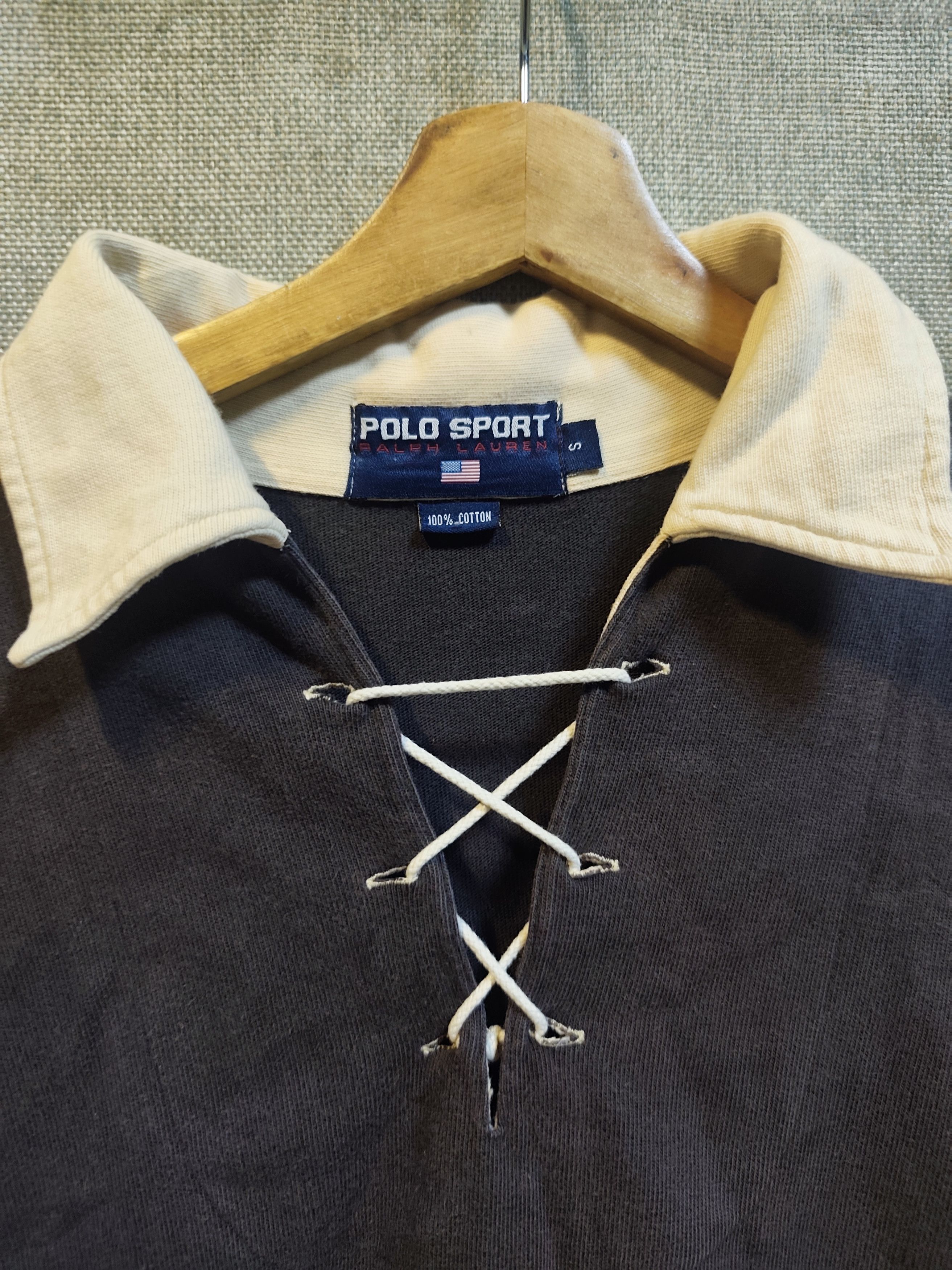 Polo Ralph Lauren Vintage 90s Polo Sport Ralph Lauren "Lace-Up" Rugby Shirt Size US S / EU 44-46 / 1 - 3 Thumbnail