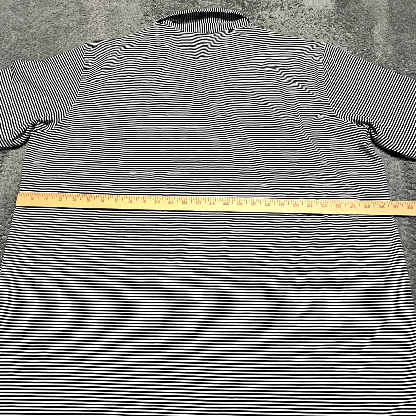 Peter Millar Peter Millar Polo Shirt Summer Comfort Mens XXL Striped Performance Black White Shirt Size US XXL / EU 58 / 5 - 4 Thumbnail