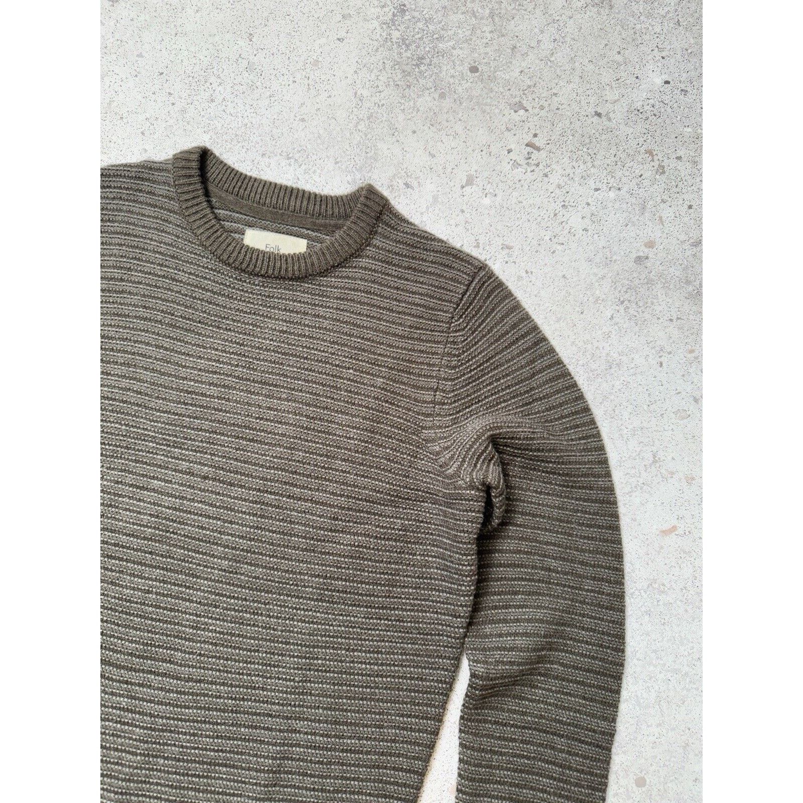 Folk Folk Men Sweater Crew Jumper Pullover Size 3 M Brown Size US M / EU 48-50 / 2 - 4 Thumbnail