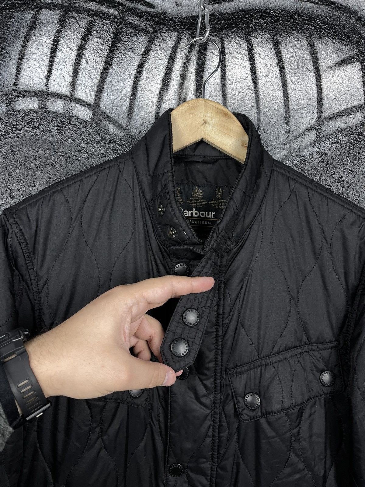 Barbour × Vintage Barbour International Ariel Track Quilt Jacket Men’s Size S Size US S / EU 44-46 / 1 - 11 Thumbnail