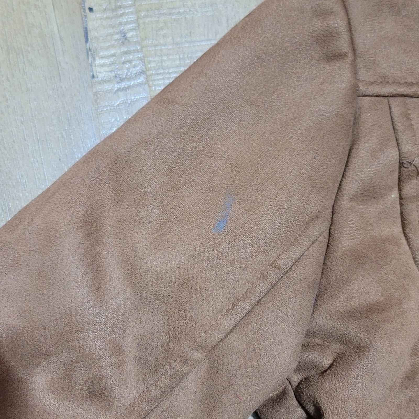 The Unbranded Brand Blashe Faux Suede Leather Fur Jacket Size M / US 6-8 / IT 42-44 - 8 Thumbnail