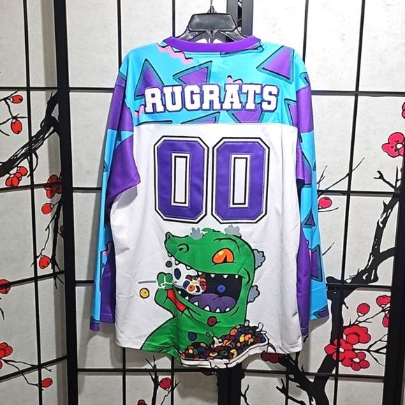 Other Rugrats Reptar Hockey Jersey Size Large NWT Size US L / EU 52-54 / 3 - 8 Thumbnail