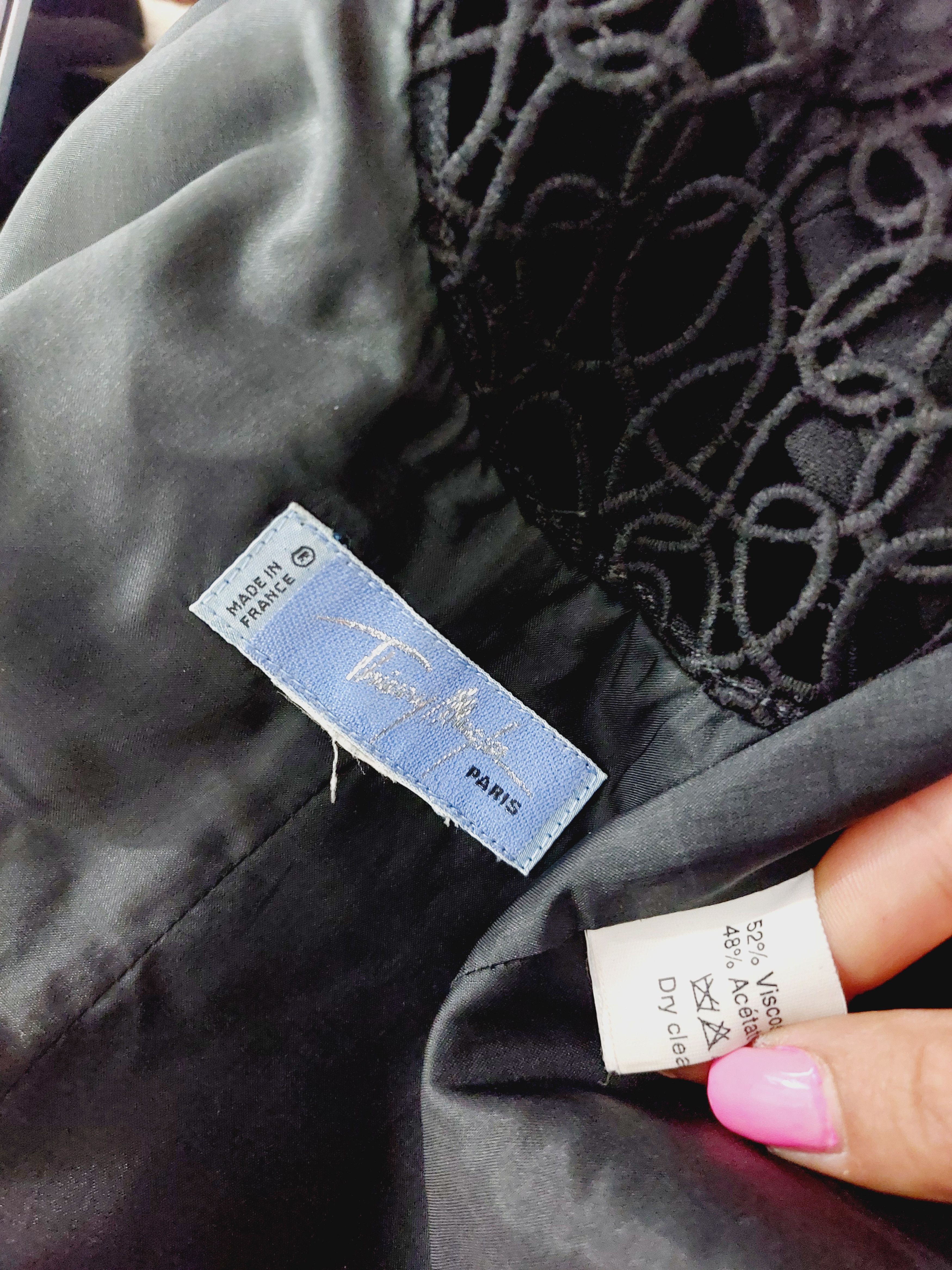 Thierry Mugler Thierry Mugler Archival Black Lace Open Back Cocktail Dress Size S / US 4 / IT 40 - 21 Thumbnail