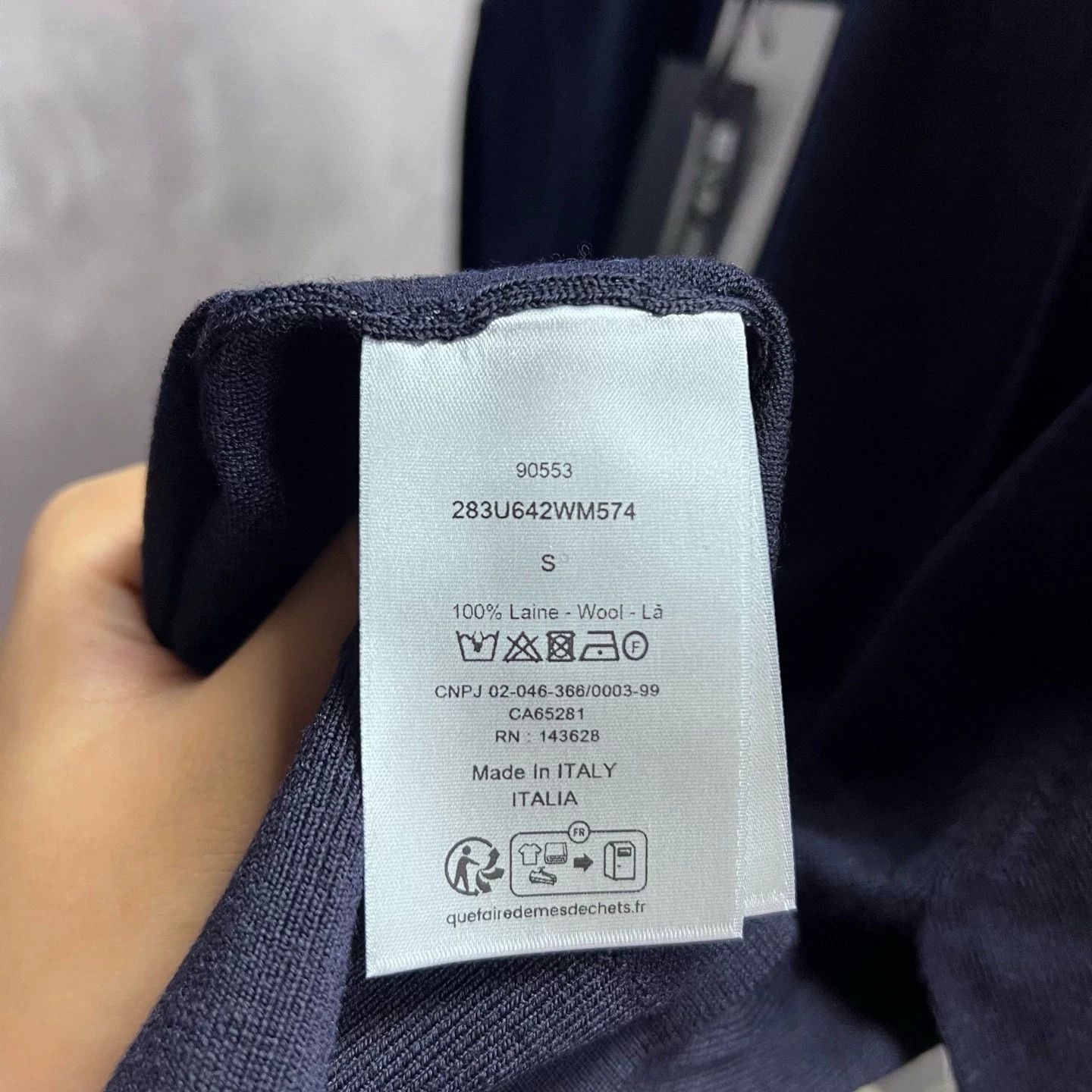 Dior Dior Deep Blue Embroidered Crew Neck Sweater Size US M / EU 48-50 / 2 - 4 Thumbnail