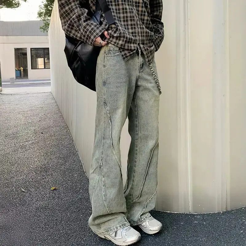 Japanese Brand Retro loose straight leg micro flared jeans Size US 32 / EU 48 - 1 Thumbnail