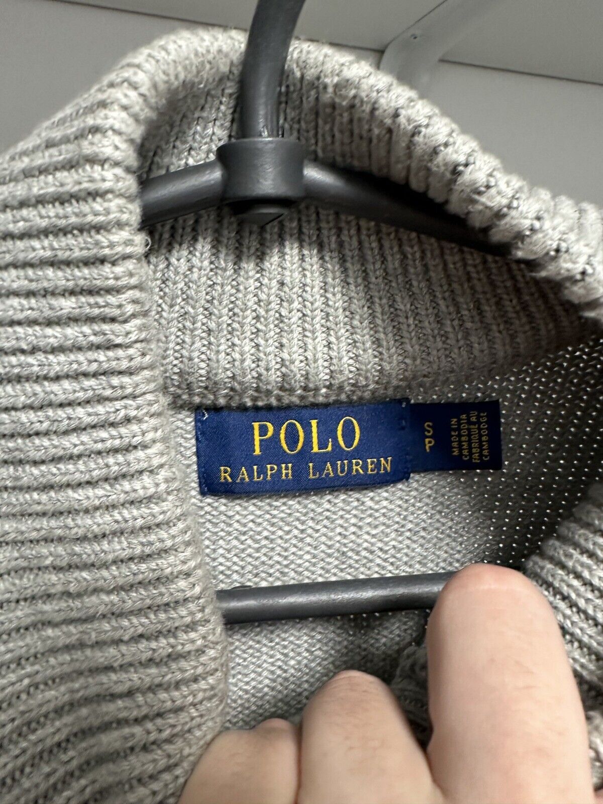 Polo Ralph Lauren Polo Ralph Lauren Men's Heavy Cotton Gray Knit Sweater Size US S / EU 44-46 / 1 - 8 Thumbnail