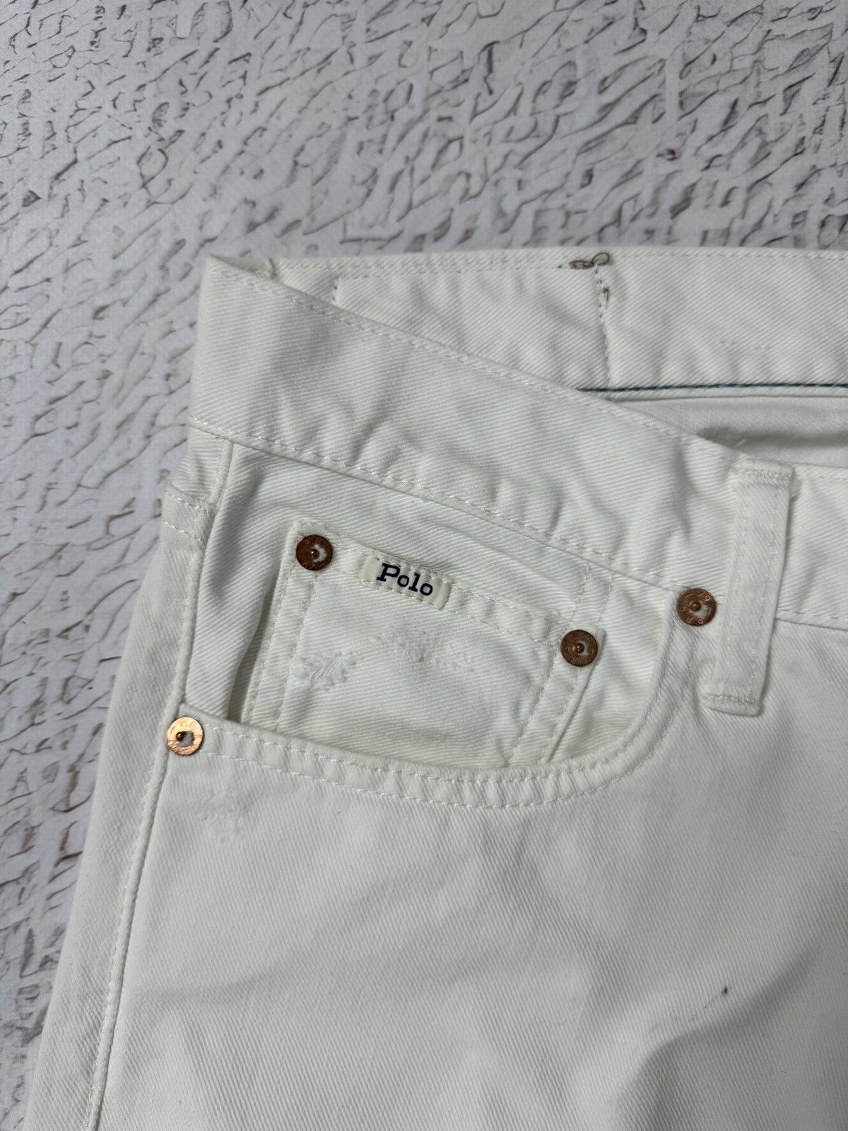 Polo Ralph Lauren Polo Ralph Lauren white distressed denim jeans pants Size US 30 / EU 46 - 11 Thumbnail