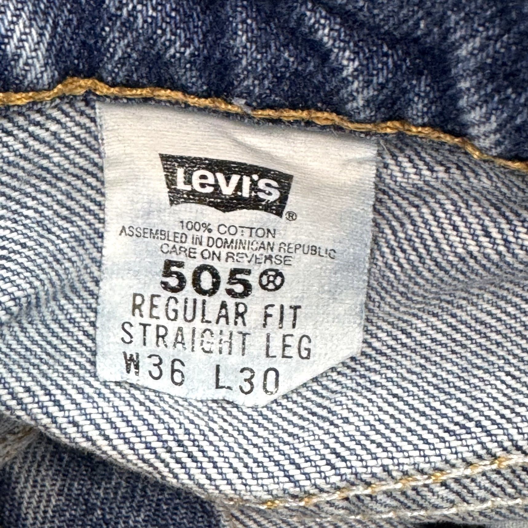Levi's VINTAGE Levi's Jeans Mens 34x30 Blue 90s Orange Tab 505 Straight Pants Denim 5-Pocket Design Regular Fit Mens Jeans Size US 36 / EU 52 - 5 Thumbnail