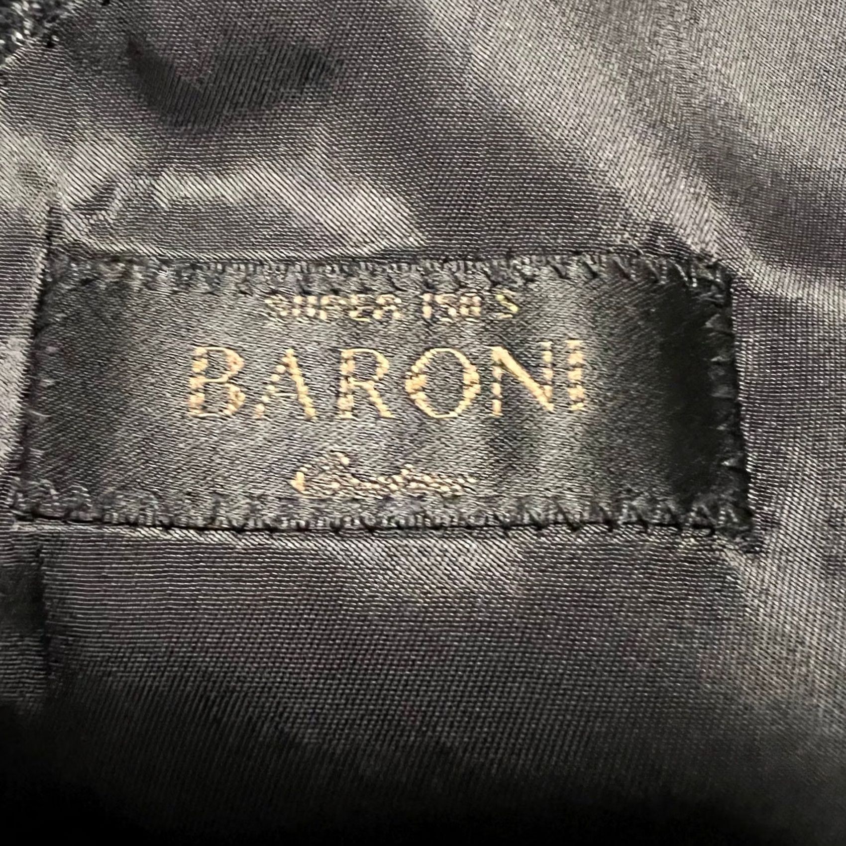 Vintage Baroni Blazer Mens 48R Super 150s Gray Plaid Wool Sport Coat Jacket Size 48R - 7 Thumbnail