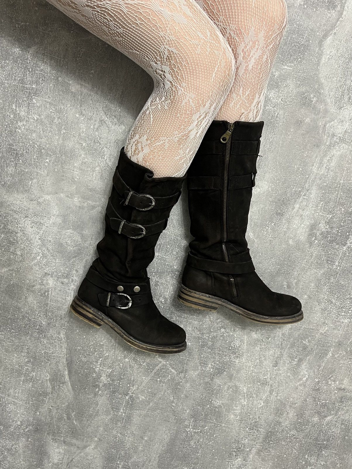 Vintage Vintage high boxer boots moto biker shoes core Size US 8 / IT 38 - 2 Thumbnail
