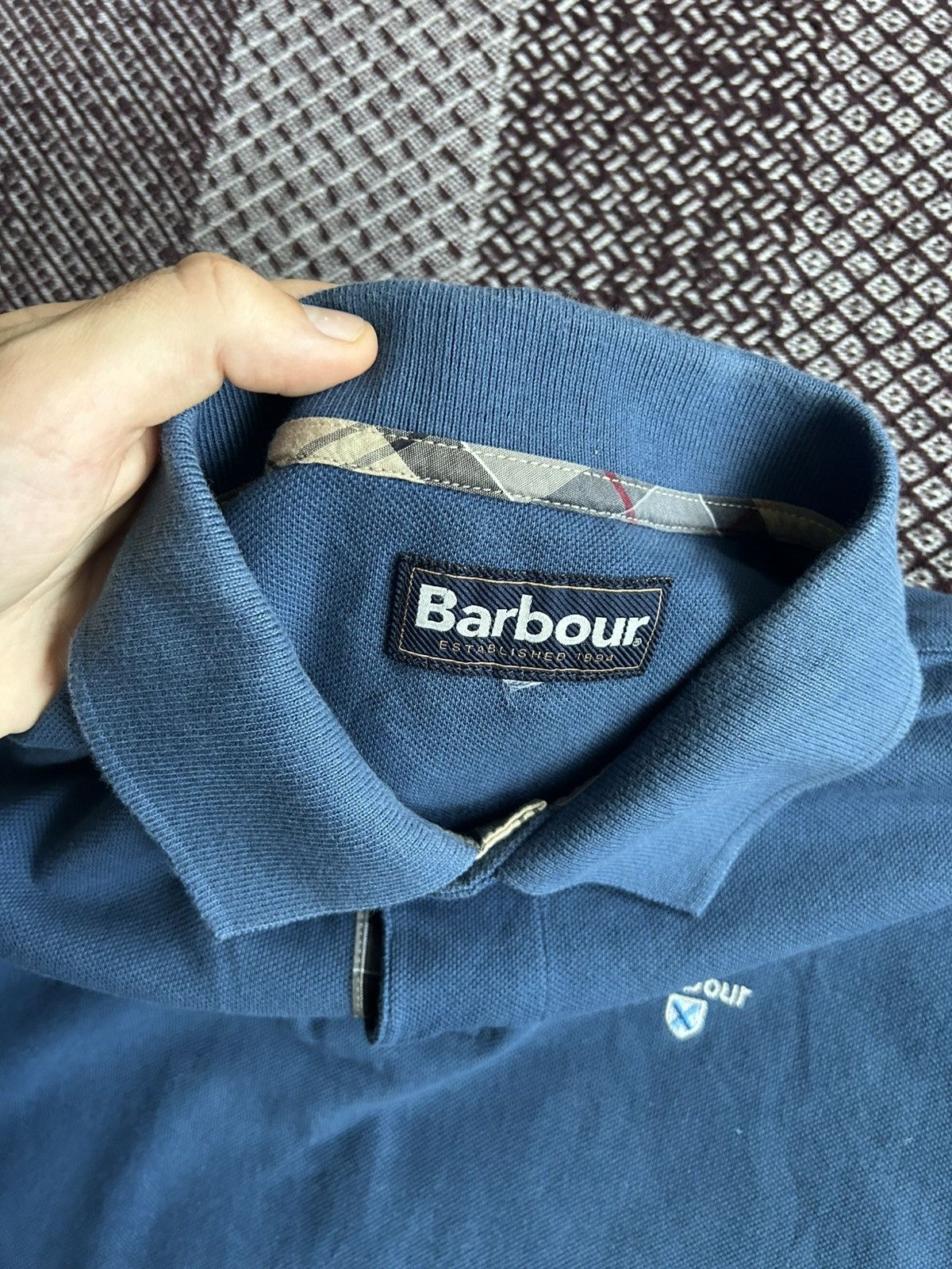 Barbour Barbour Polo T-shirt Mens Solid Style Blue Size Medium Size US M / EU 48-50 / 2 - 7 Thumbnail