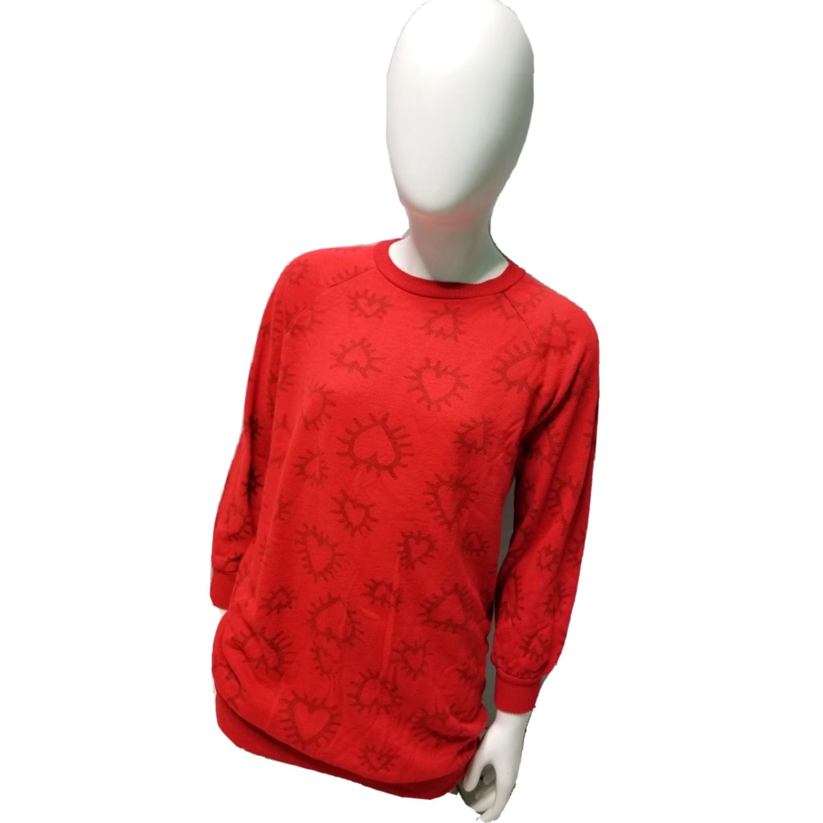 Vintage VINTAGE Keith Haring Shirt L Womens Red 1980s Art All Over Print Crew Neck Cotton (Sportgear) T-Shirt USA Womens Size L / US 10 / IT 46 - 2 Thumbnail